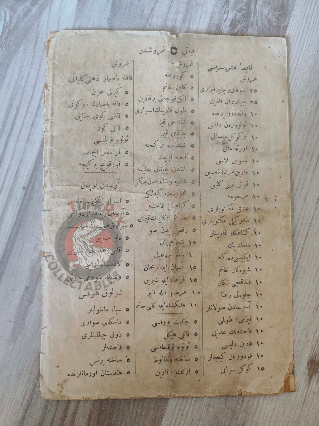 Sherlock Holmes and Arsène Lupin 1927 Ottoman Turkish For The Sake Of Fame