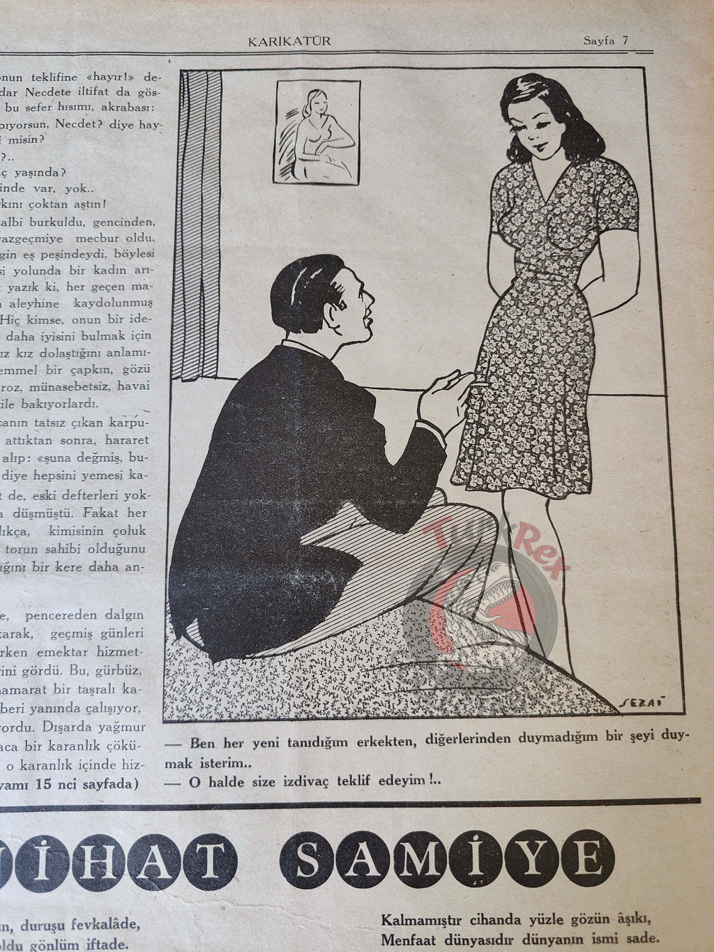 Karikatür 1940 Humor Magazine Turkish Turkey Paris Hermann Göring WW2 era  Roosevelt Mussolini