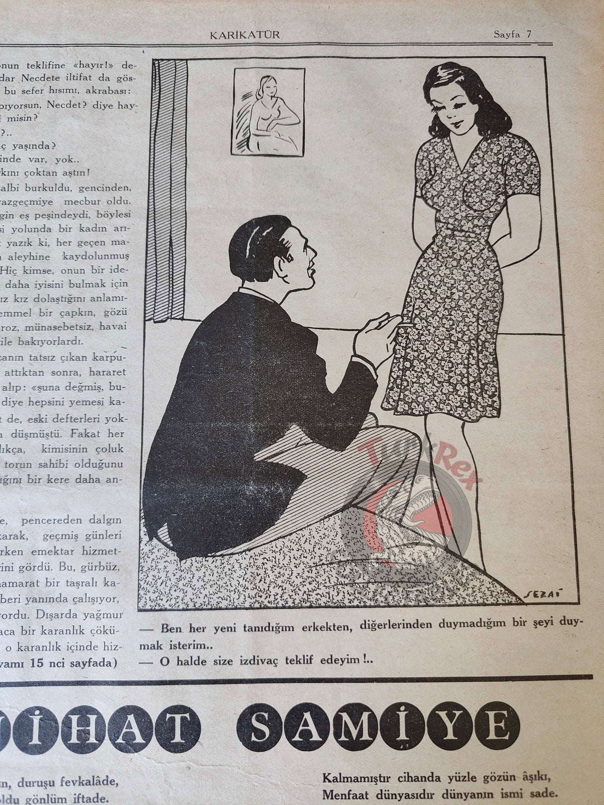 Karikatür 1940 Humor Magazine Turkish Turkey Paris Hermann Göring WW2 era  Roosevelt Mussolini