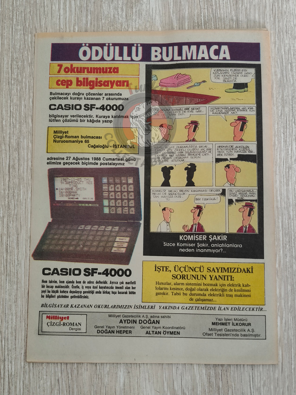 Milliyet Çizgi Roman #5 1988 Turkish Comic Turkey Belle Star Mr. Abernathy Green Force Five