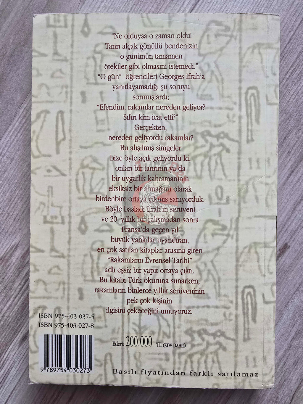 Georges Ifrah – The Universal History Of Numbers 1 1996 Turkish Book Turkey