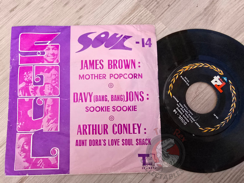 Soul 14 - James Brown / Davy Jones / Arthur Conley 7" Iran Pressing Vinyl Iranian Edition