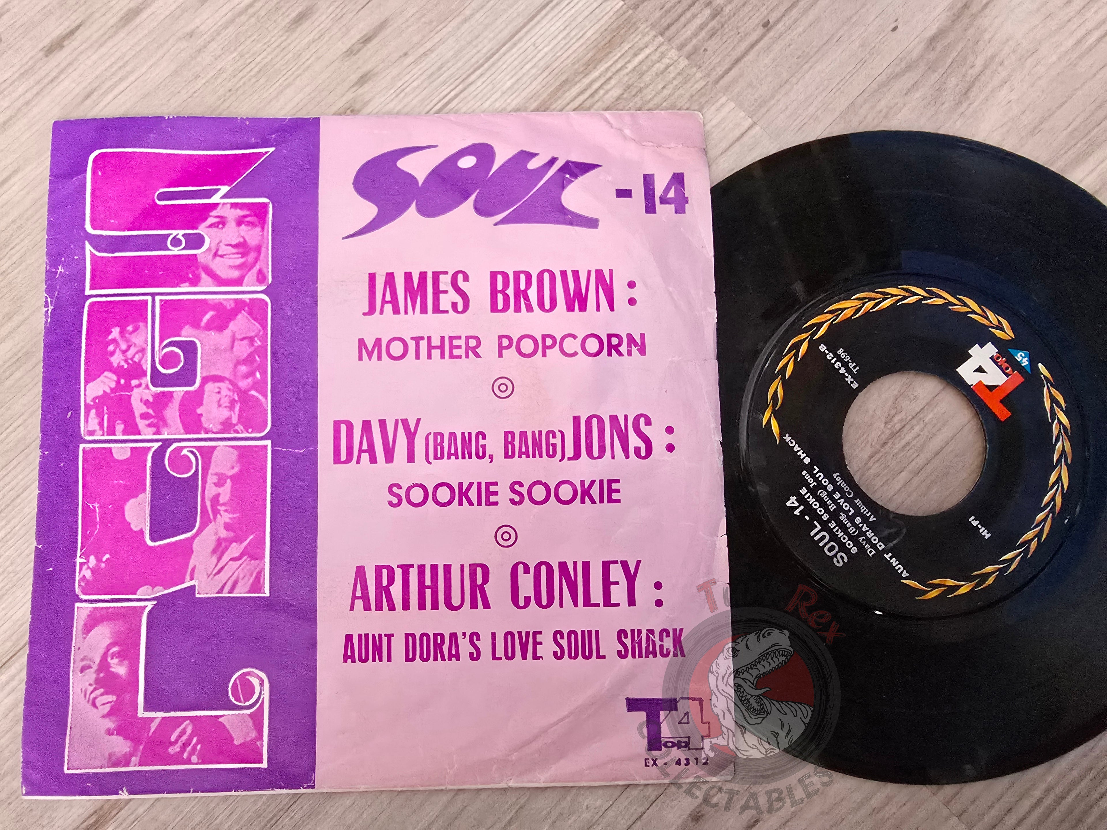 Soul 14 - James Brown / Davy Jones / Arthur Conley 7" Iran Pressing Vinyl Iranian Edition