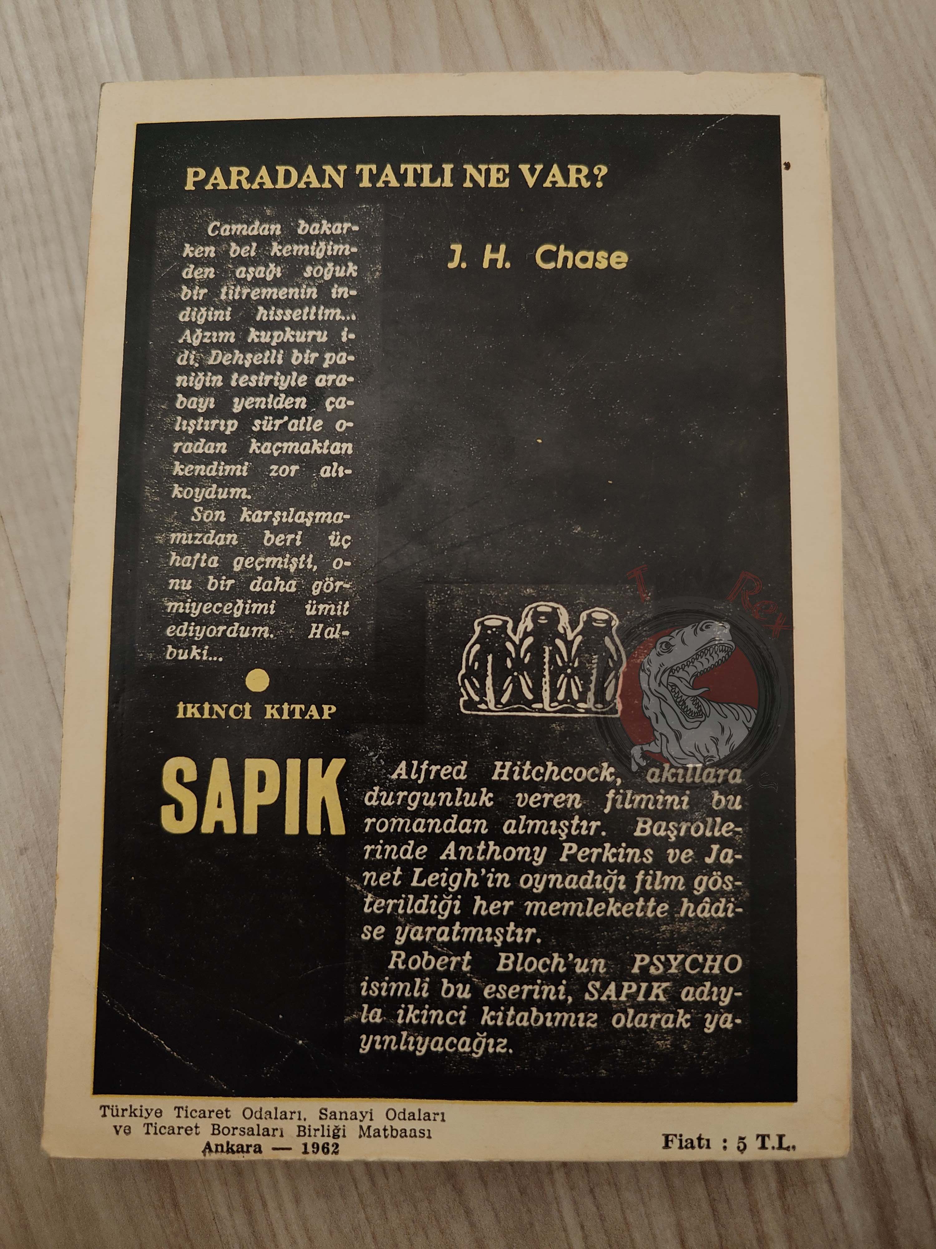 James Hadley Chase – What’s Better Than Money 1962 1st Turkish Book Turkey