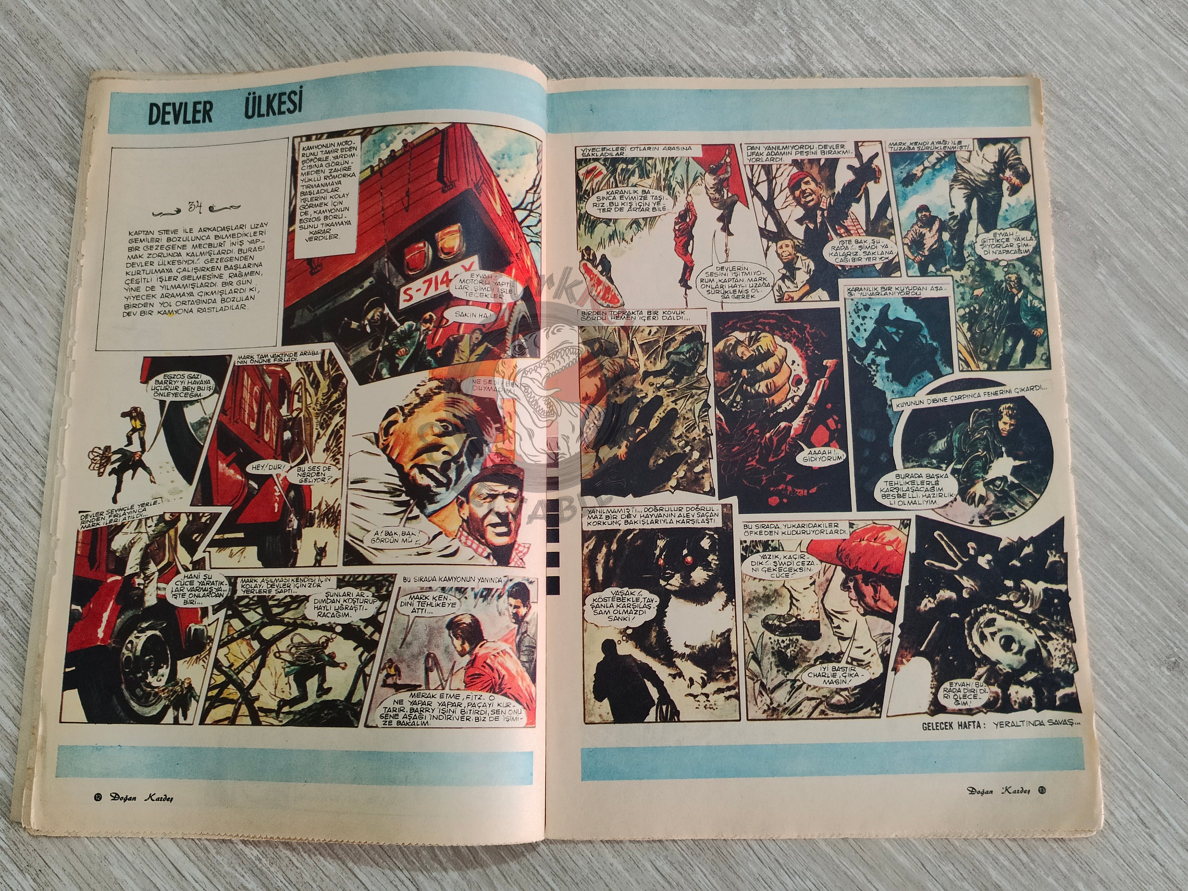 Doğan Kardeş 1971 Magazine #36 Turkish Comic Turkey Sinbad the Sailor Alice In Wonderland