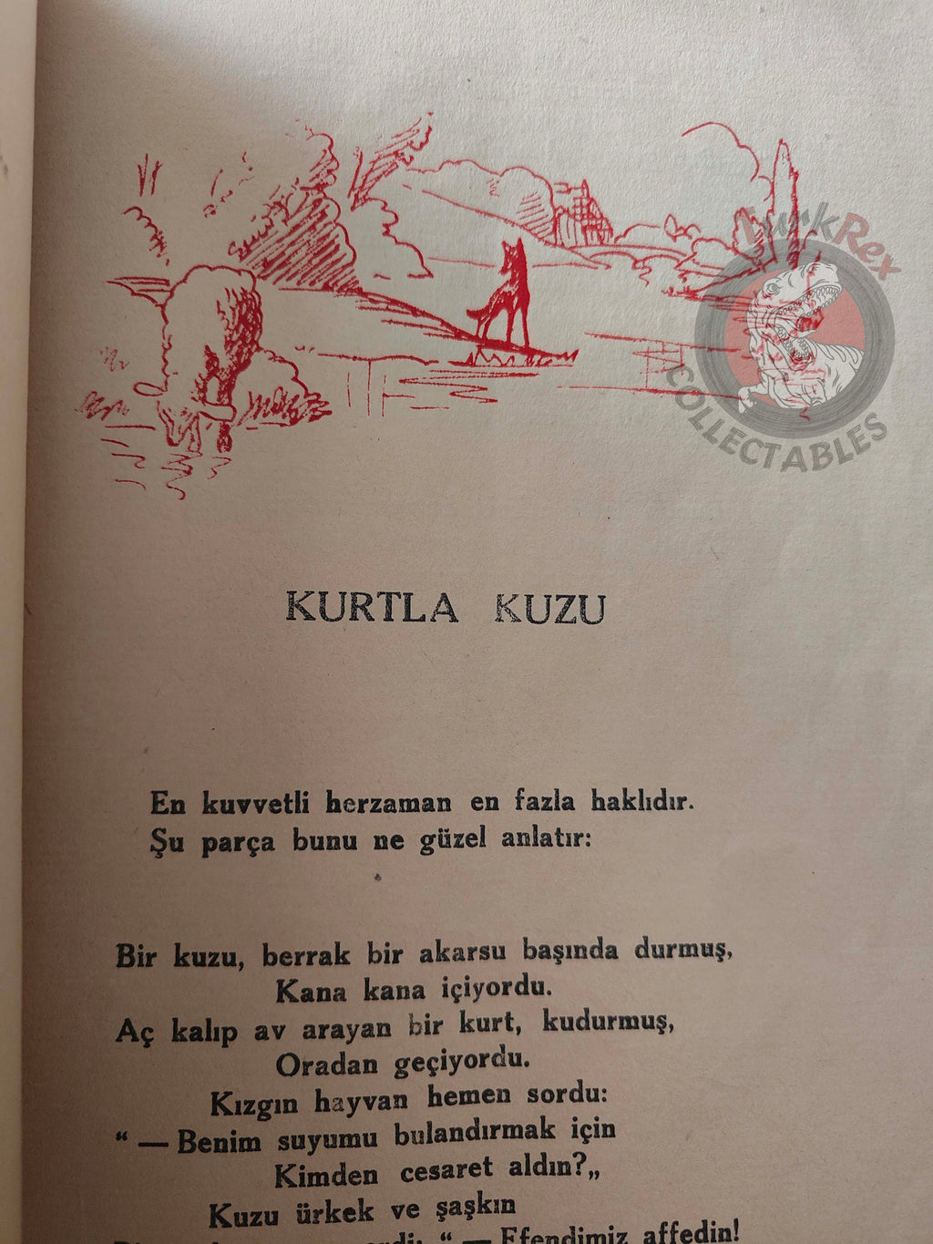 Jean de La Fontaine – Stories from Fables 1934 Turkish Book Turkey Illustrated
