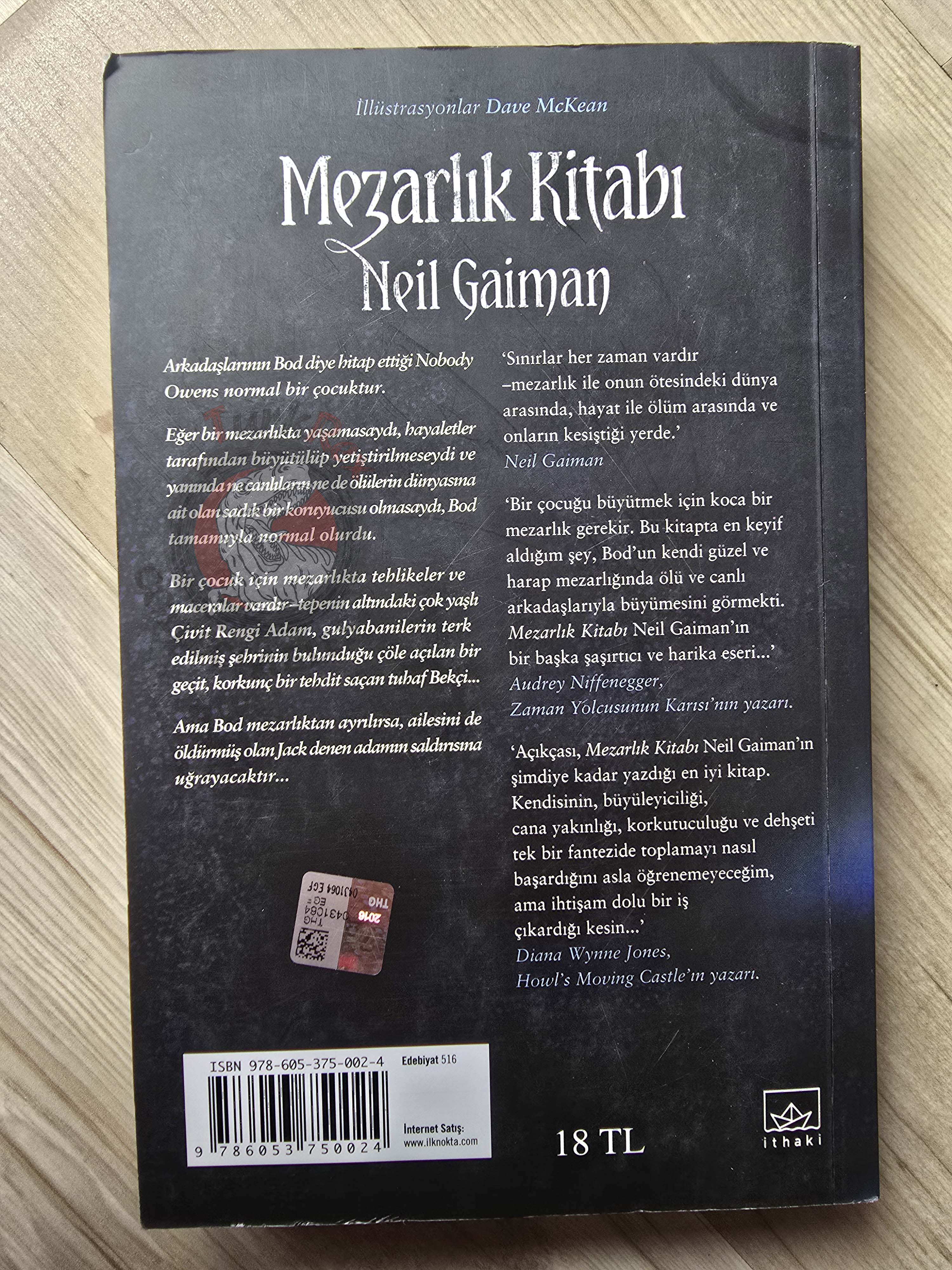 Neil Gaiman – The Graveyard Book 2015 Turkish Book Turkey Illustrated