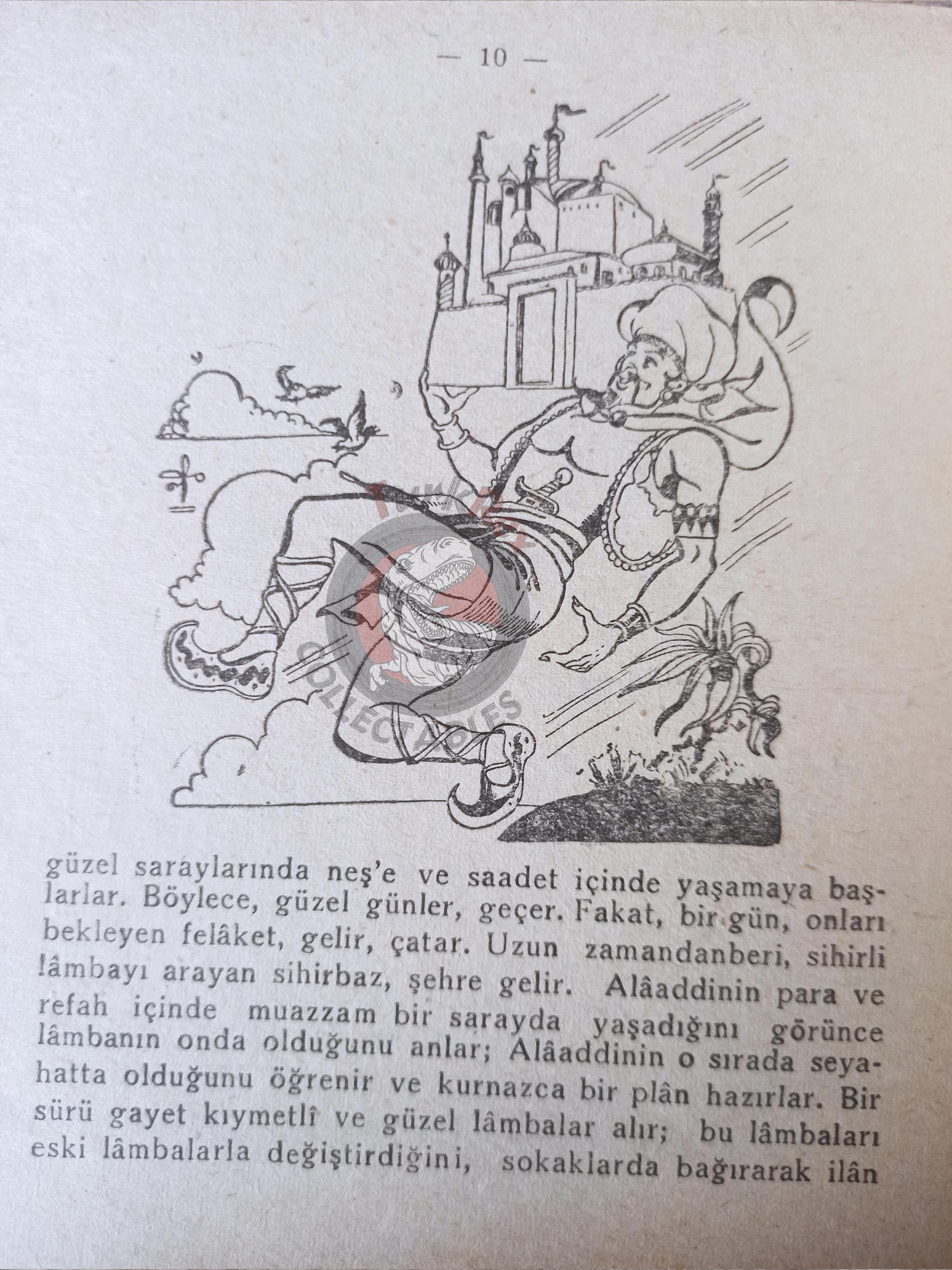 Aladdin and the Magic Lamp 1963 Turkish Book Turkey 1001 Nights Illustrated