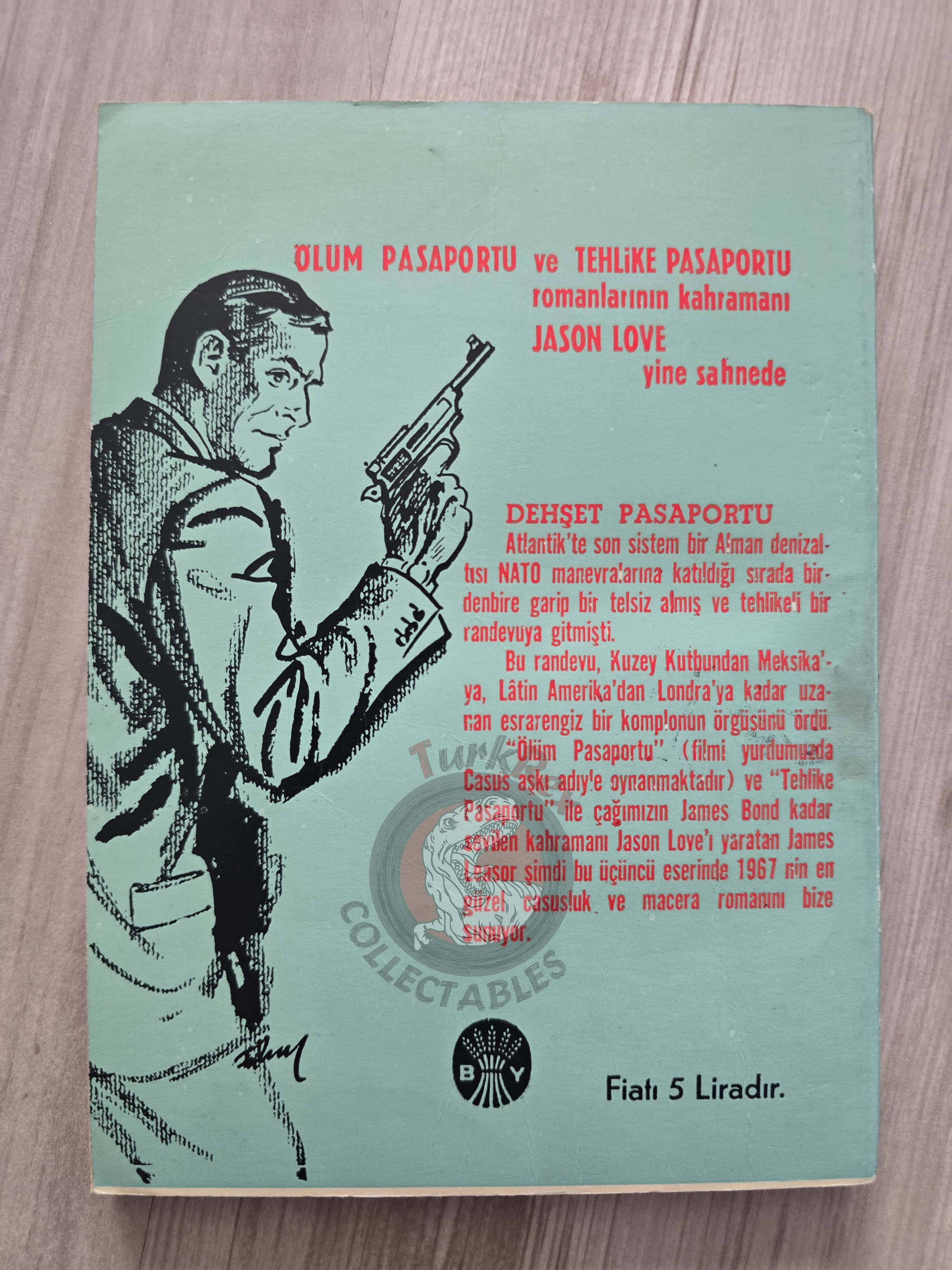 James Leasor – The Passport in Suspense 1967 1st Turkish Book Turkey Jason Love