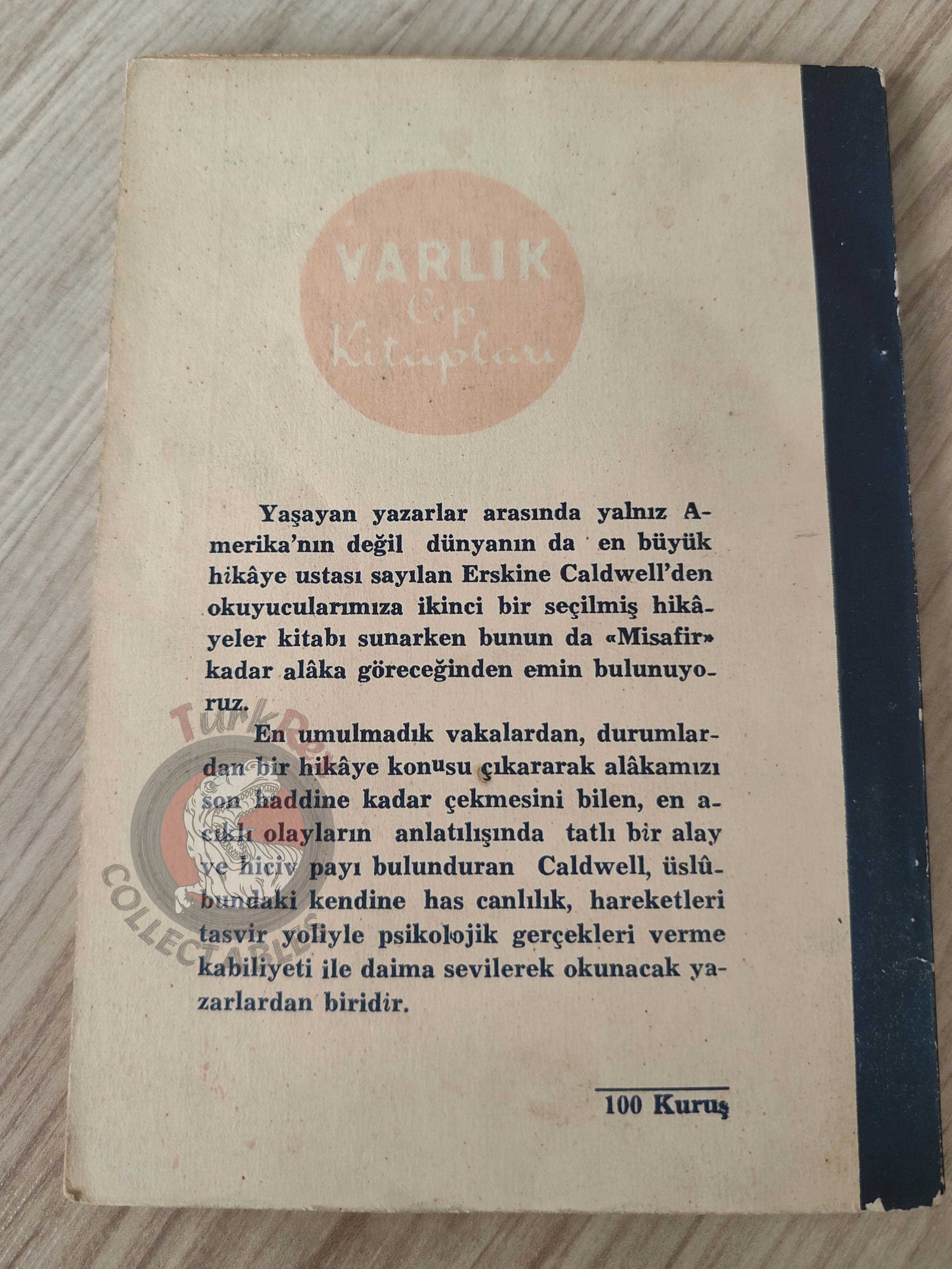 Erskine Caldwell – We Are the Living 1953 1st Turkish Book Turkey