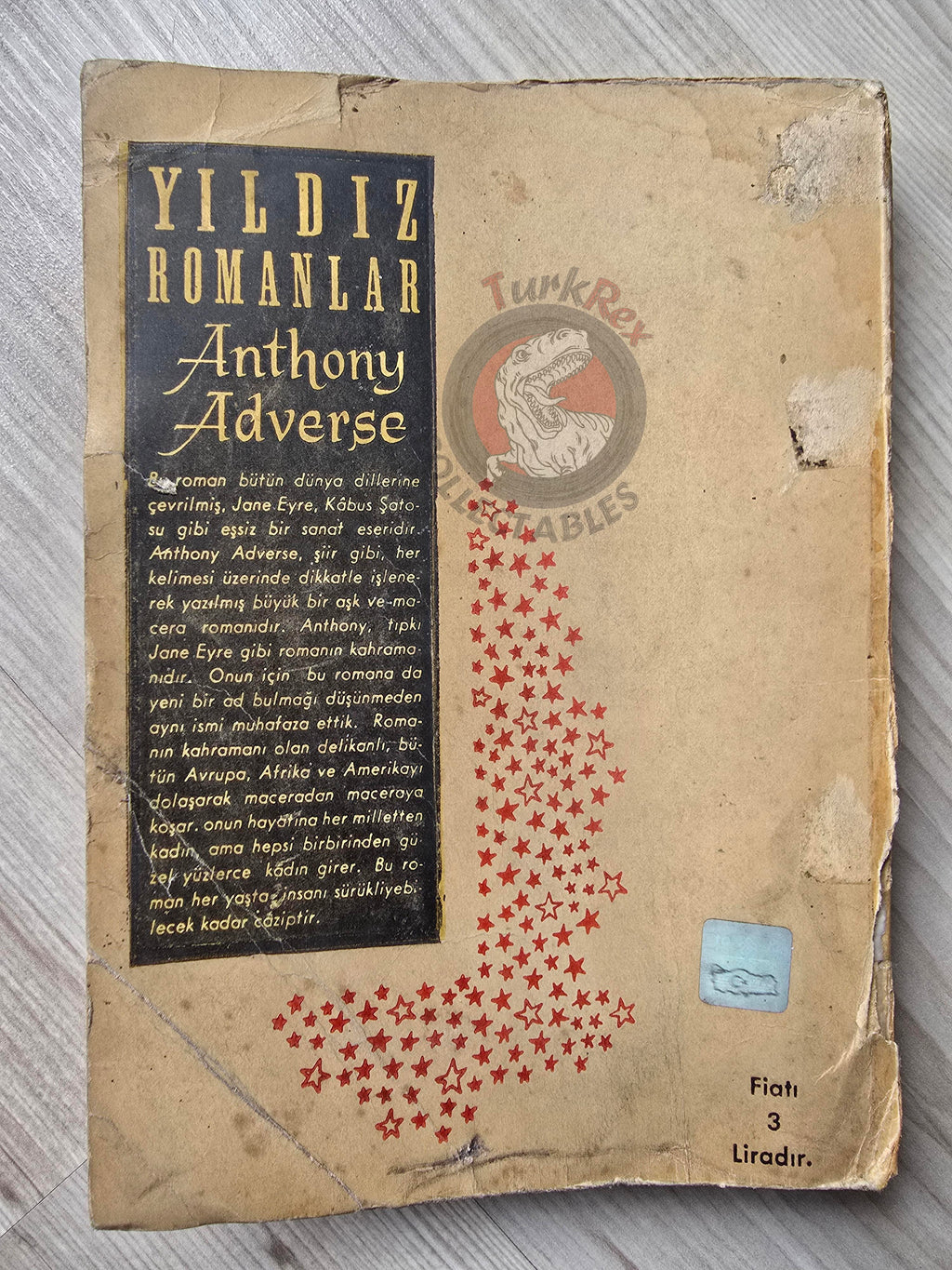 Hervey Allen – Anthony Adverse  1949 1st Turkish Book Turkey