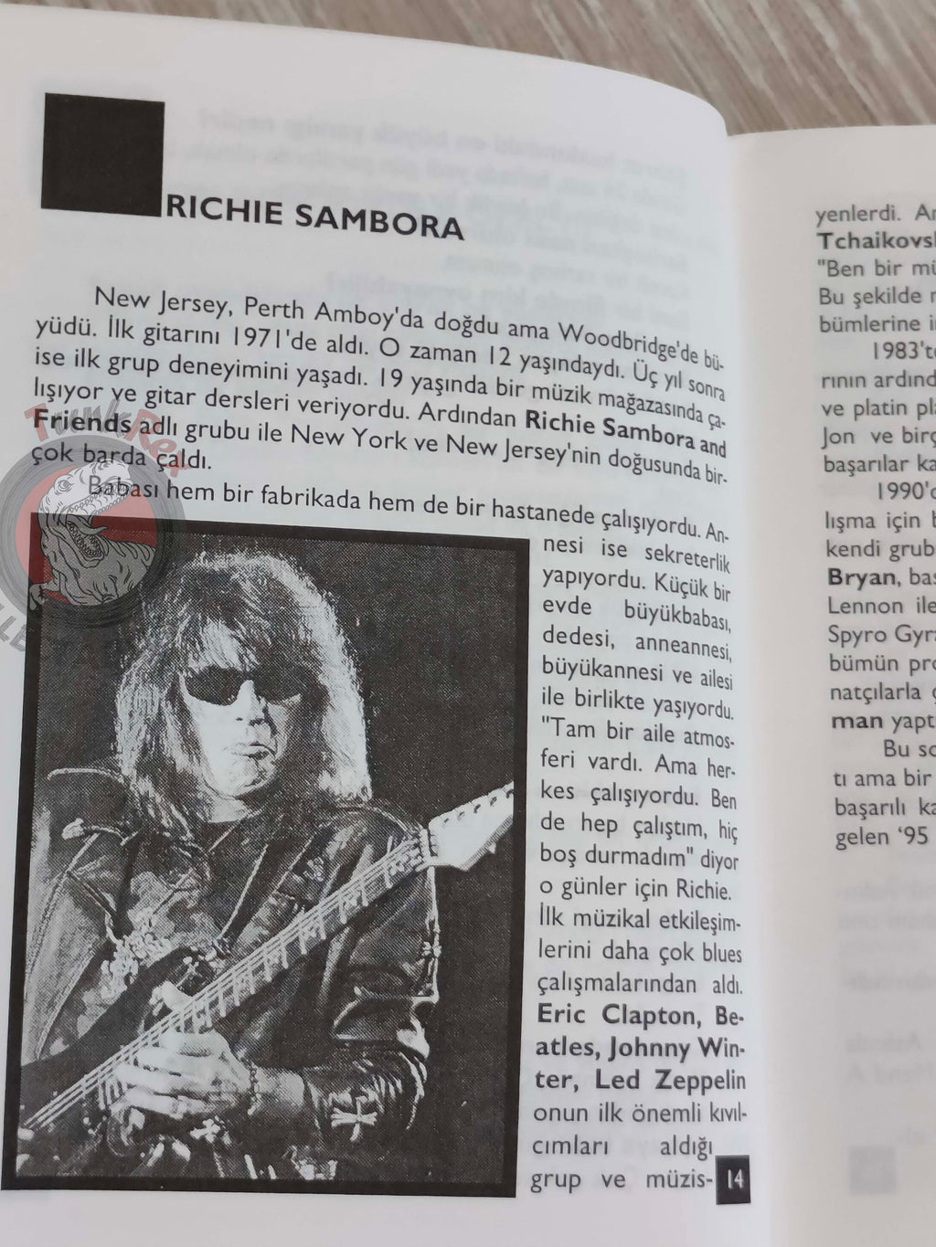 Bon Jovi Biography Book 1995 1st by Turkish Writer Book Turkey