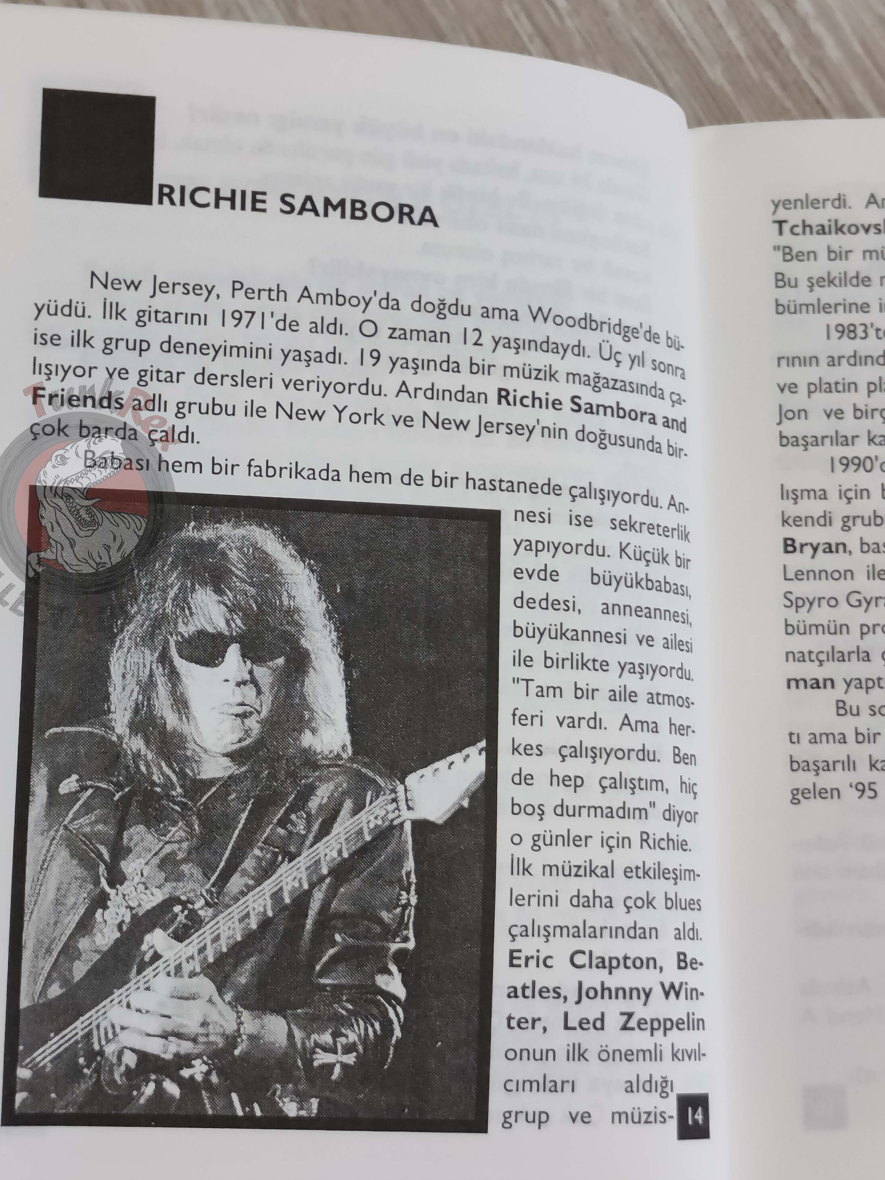 Bon Jovi Biography Book 1995 1st by Turkish Writer Book Turkey