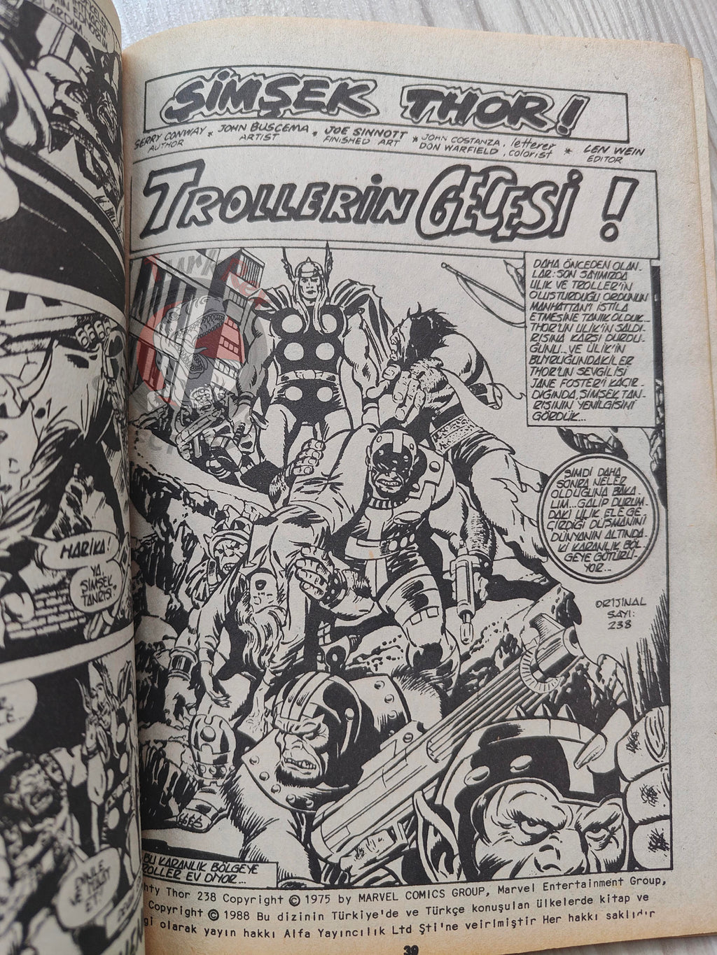 Thor #17 1988 Turkish Comic Turkey The Mighty Thor #236–238