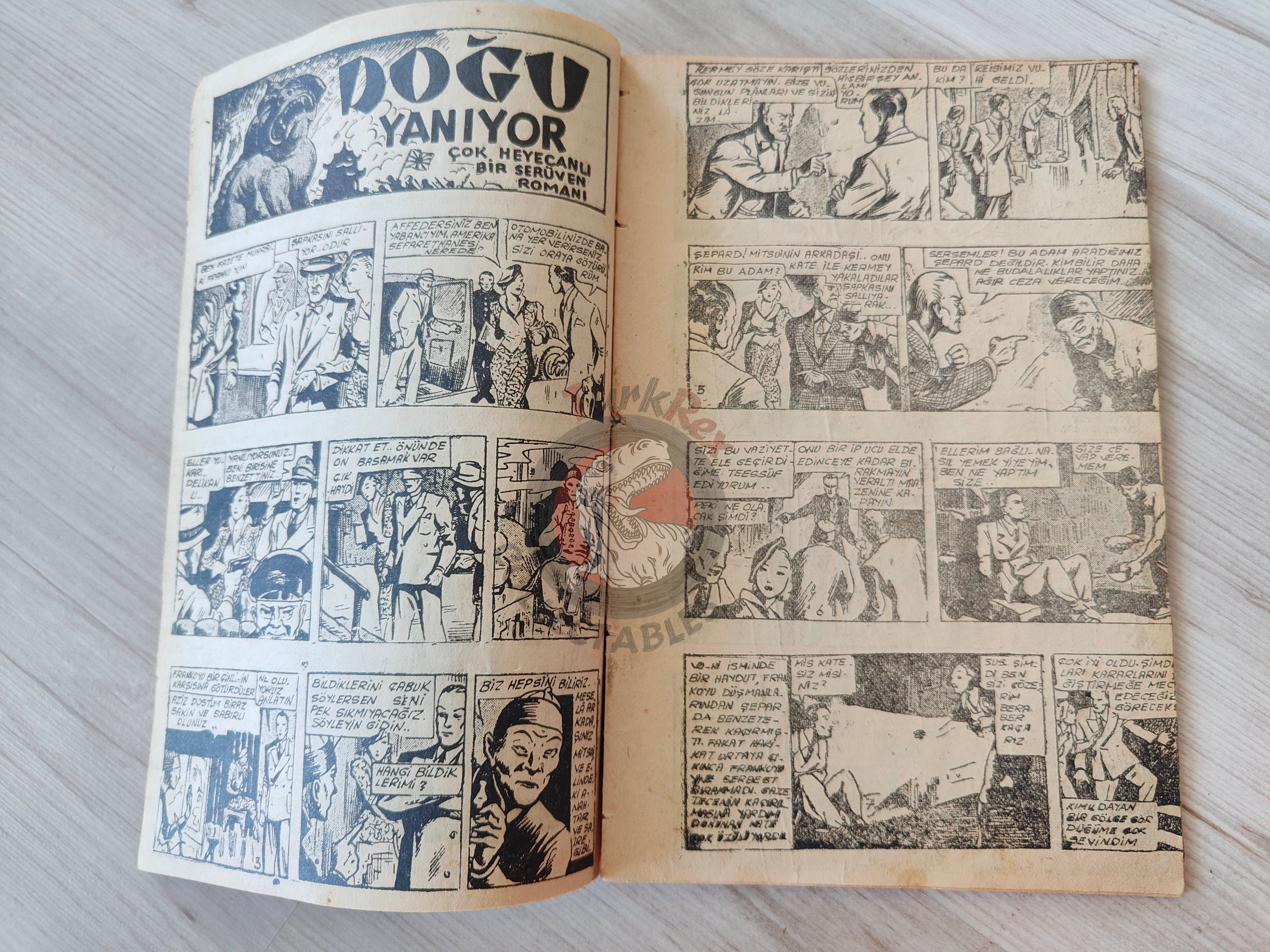 1001 Roman 1941 The East Is Burning Turkish Comic Mag Turkey