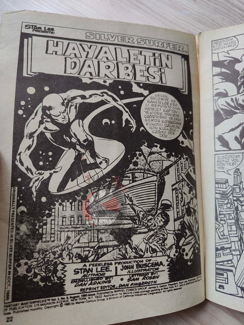 Silver Surfer #6 1987 Turkish Comic Turkey #8 #9 #10 Fantasy Masterpieces #9