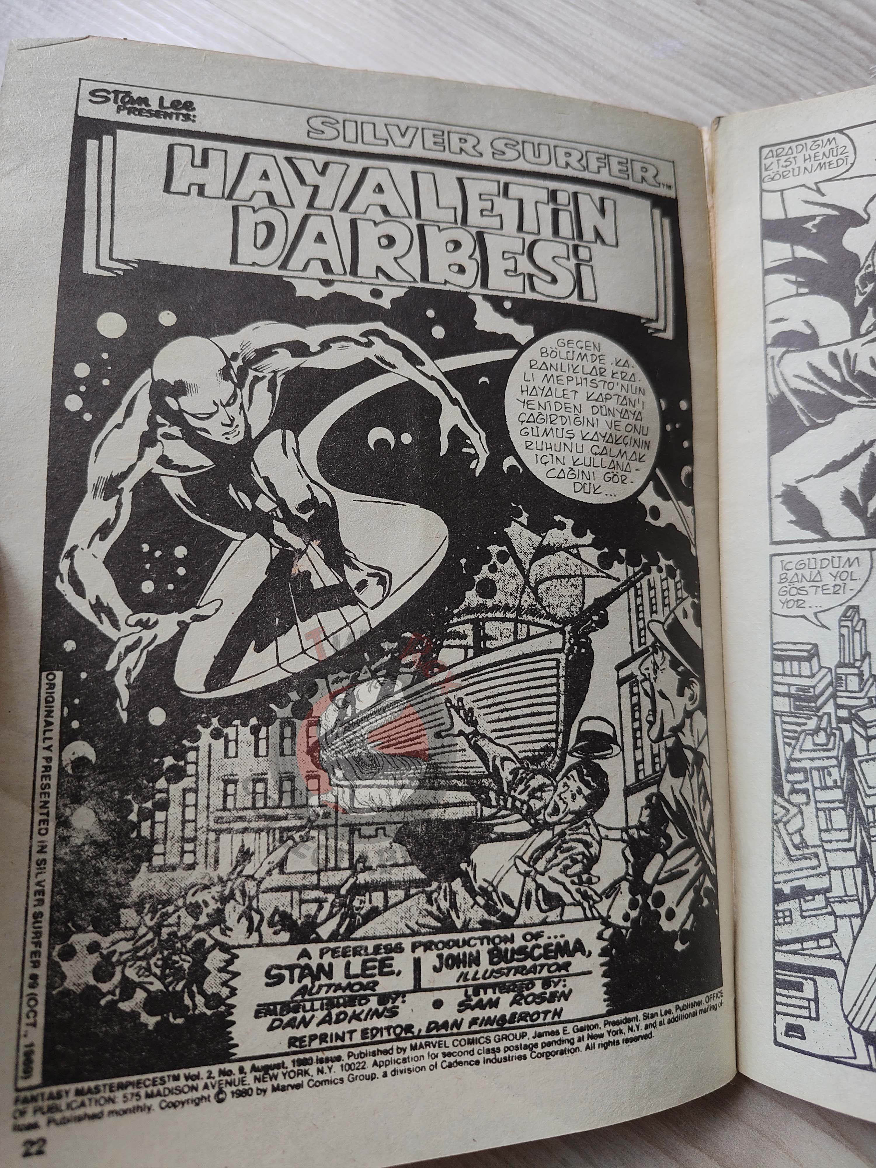 Silver Surfer #6 1987 Turkish Comic Turkey #8 #9 #10 Fantasy Masterpieces #9