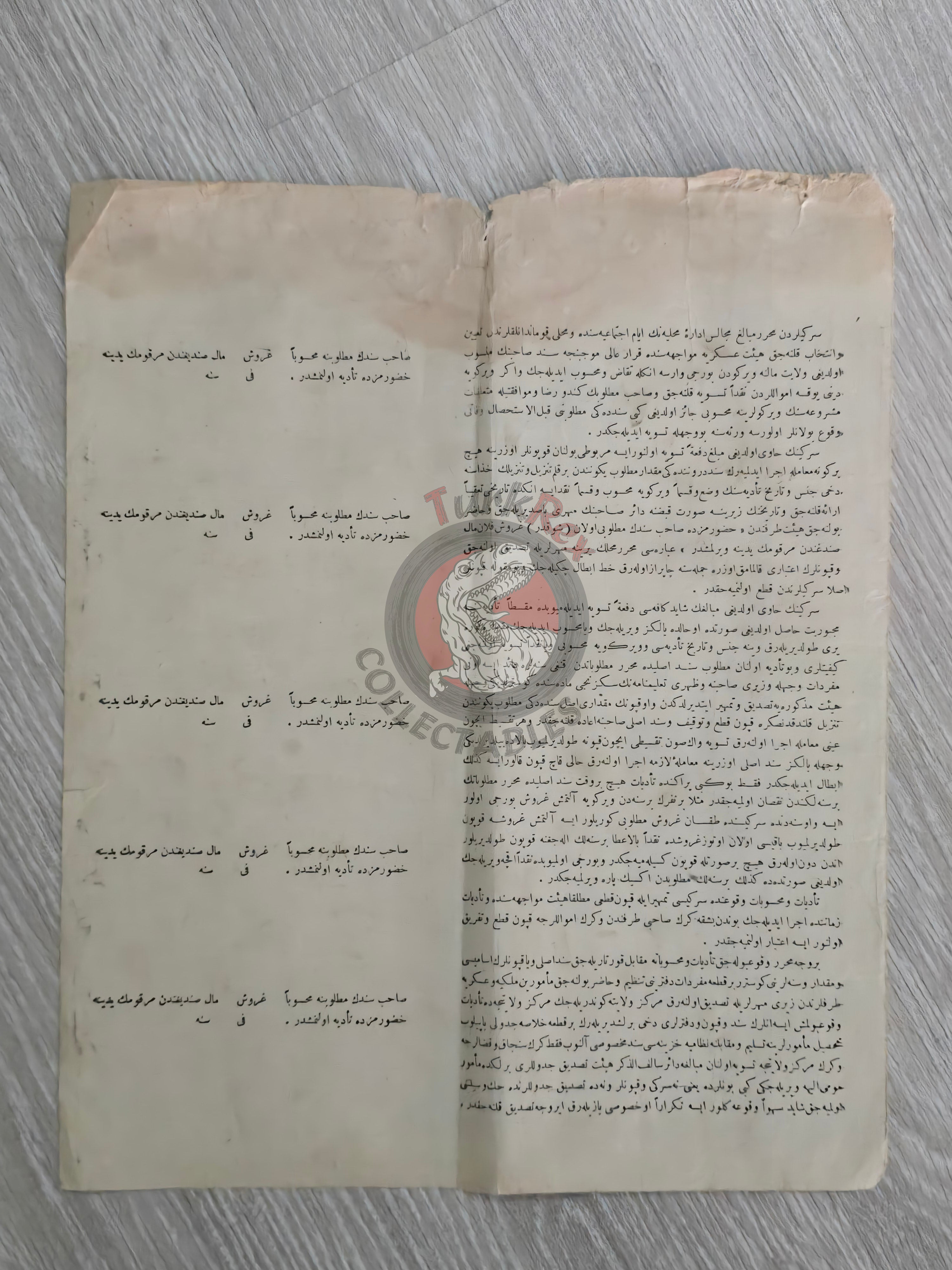 Ottoman Empire 1913 Infantry Soldier Salary Receipt Yemen Dhamar Sanaa