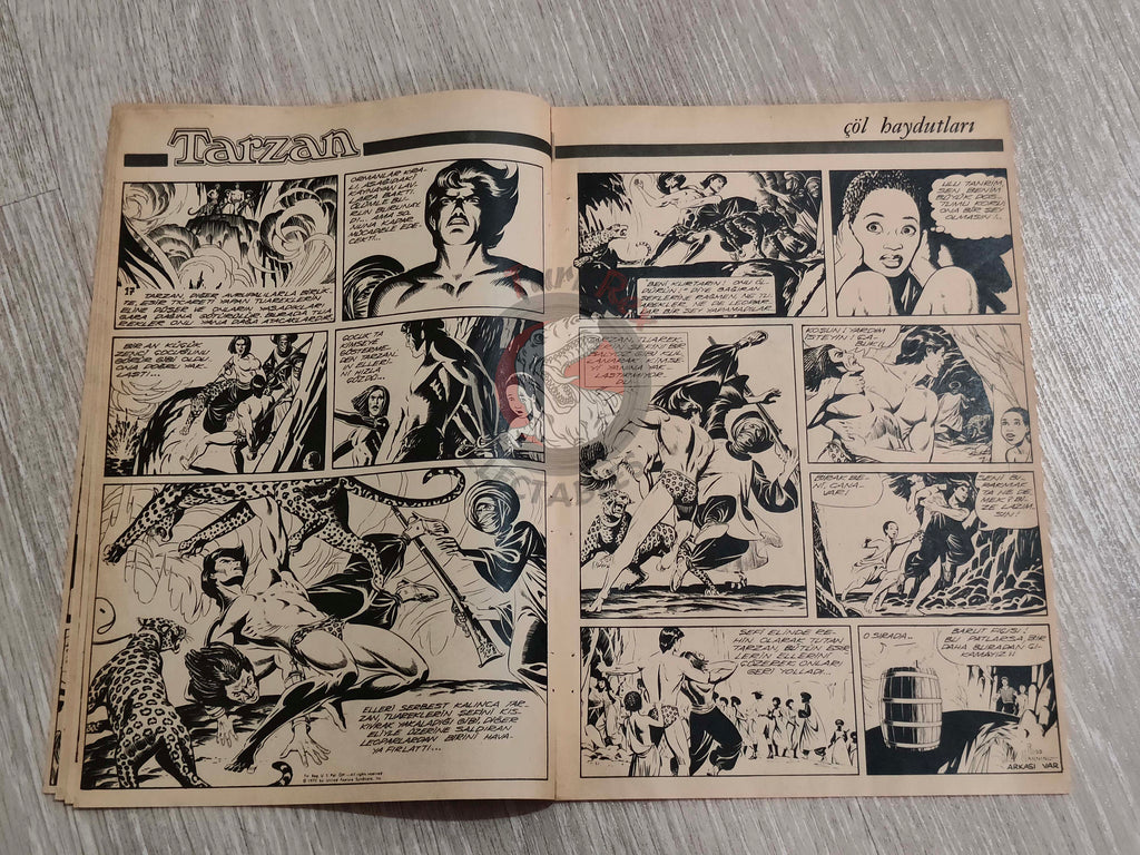 Doğan Kardeş 1971 Magazine #9 Turkish Comic Turkey Suske en Wiske Pantera Negra Tarzan