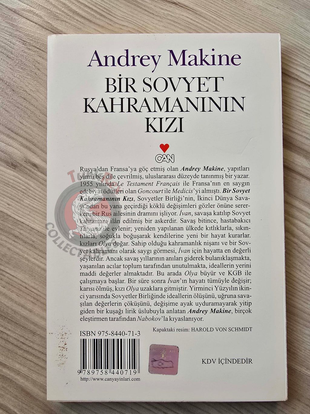 Andrei Makine – A Hero's Daughter 2000 1st Turkish Book Turkey
