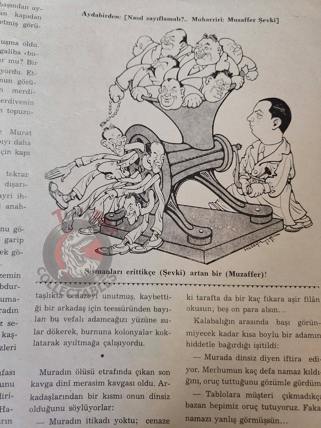 Akbaba 1936 Humor Magazine Turkish Turkey Modern Nero Mussolini Italy War WW2 era