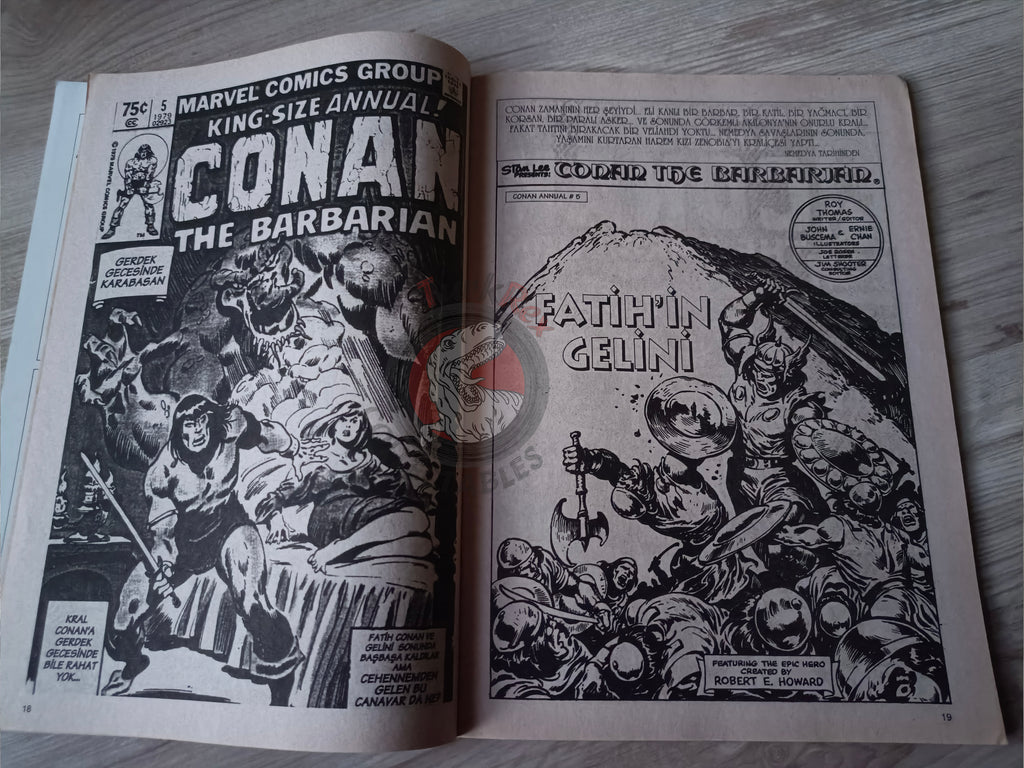 Kral Conan #13 The Barbarian King-Size Annual #5 Turkish Comic Turkey The Savage Sword of #194