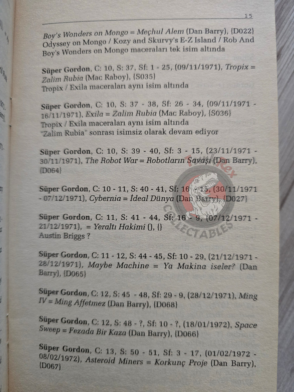 Flash Gordon – List of Adventures Published in Turkey Turkish Book