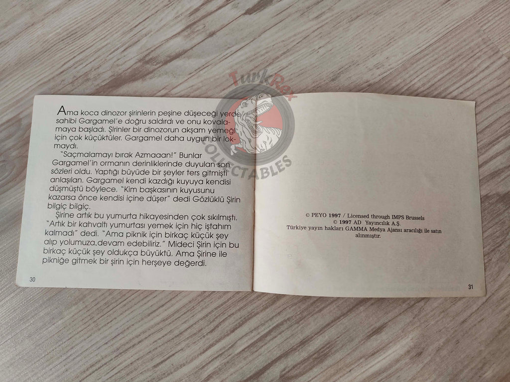 The Smurfs - Das Überraschungsei 1997 Turkish Book Turkey Die Schlümpfe Minibuch