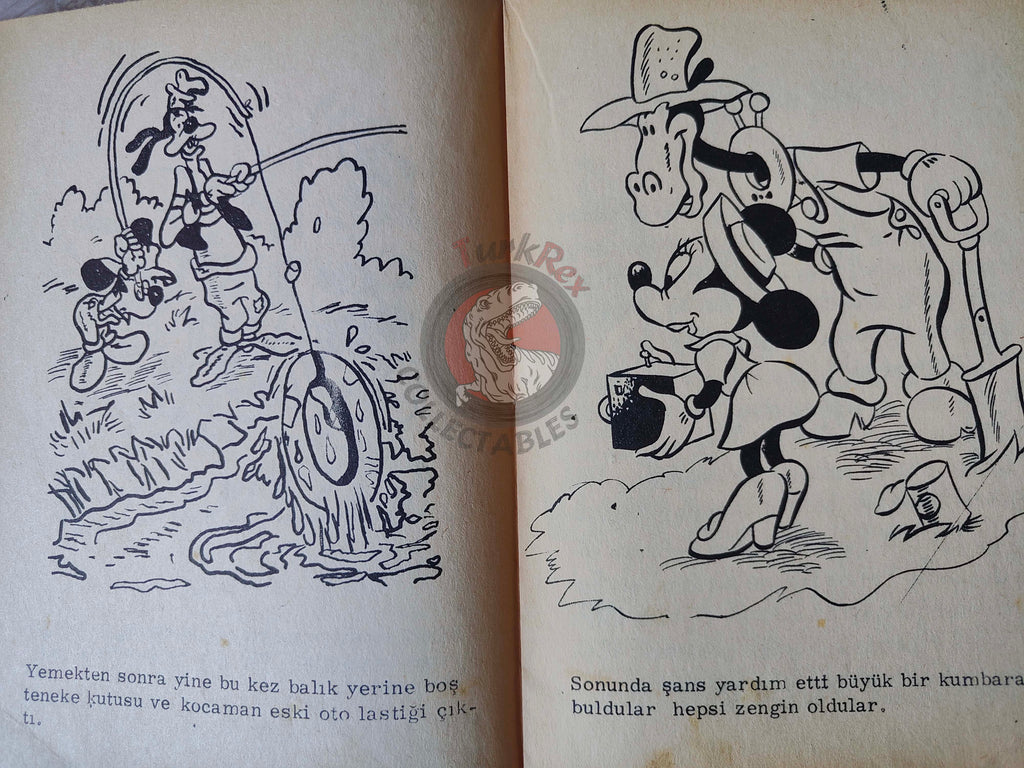 Mickey Mouse at Holiday – Walt Disney 1960s Turkish Book Turkey Illustrated