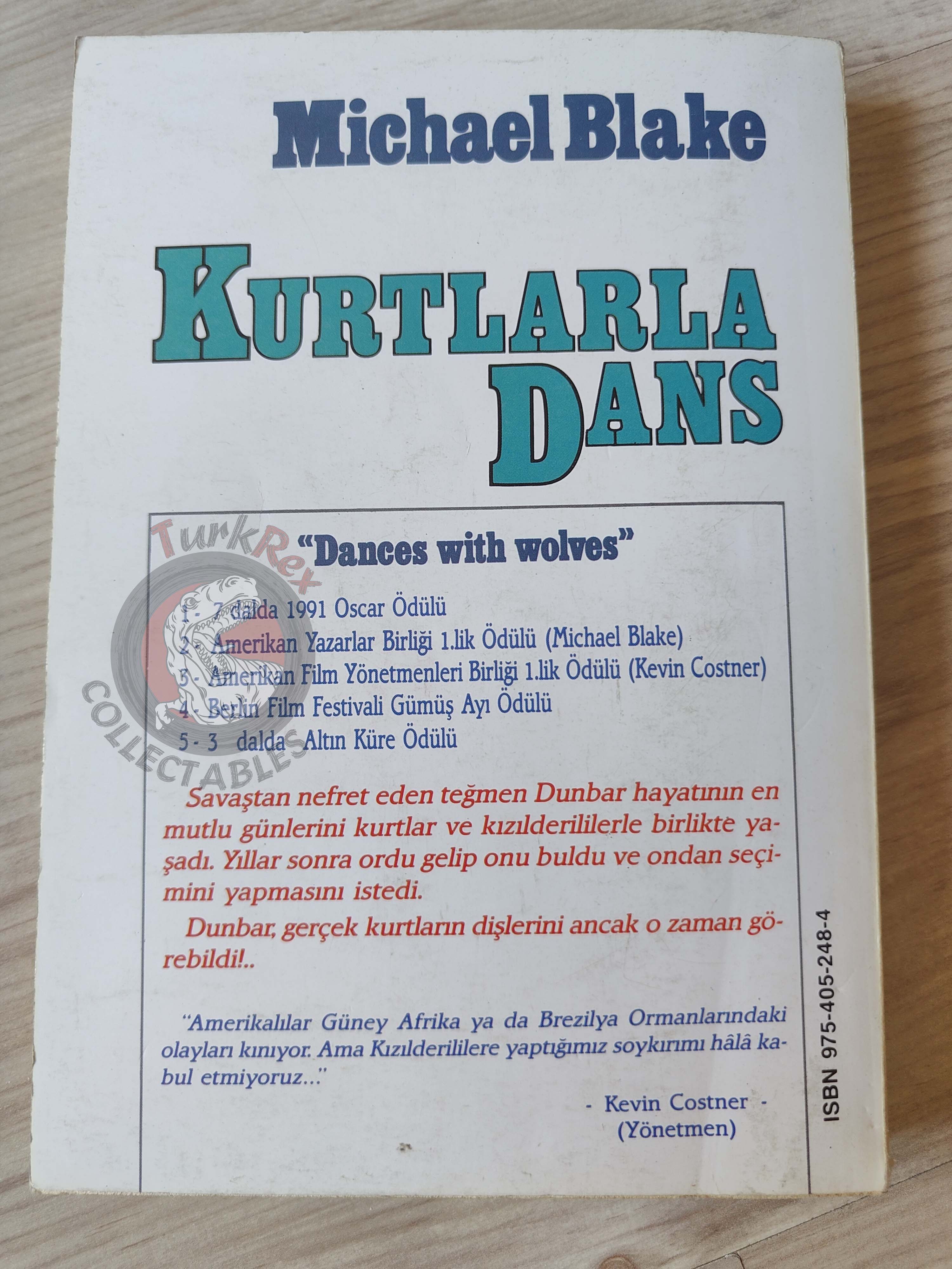 Michael Blake – Dances With Wolves 1991 1st Turkish Book Turkey