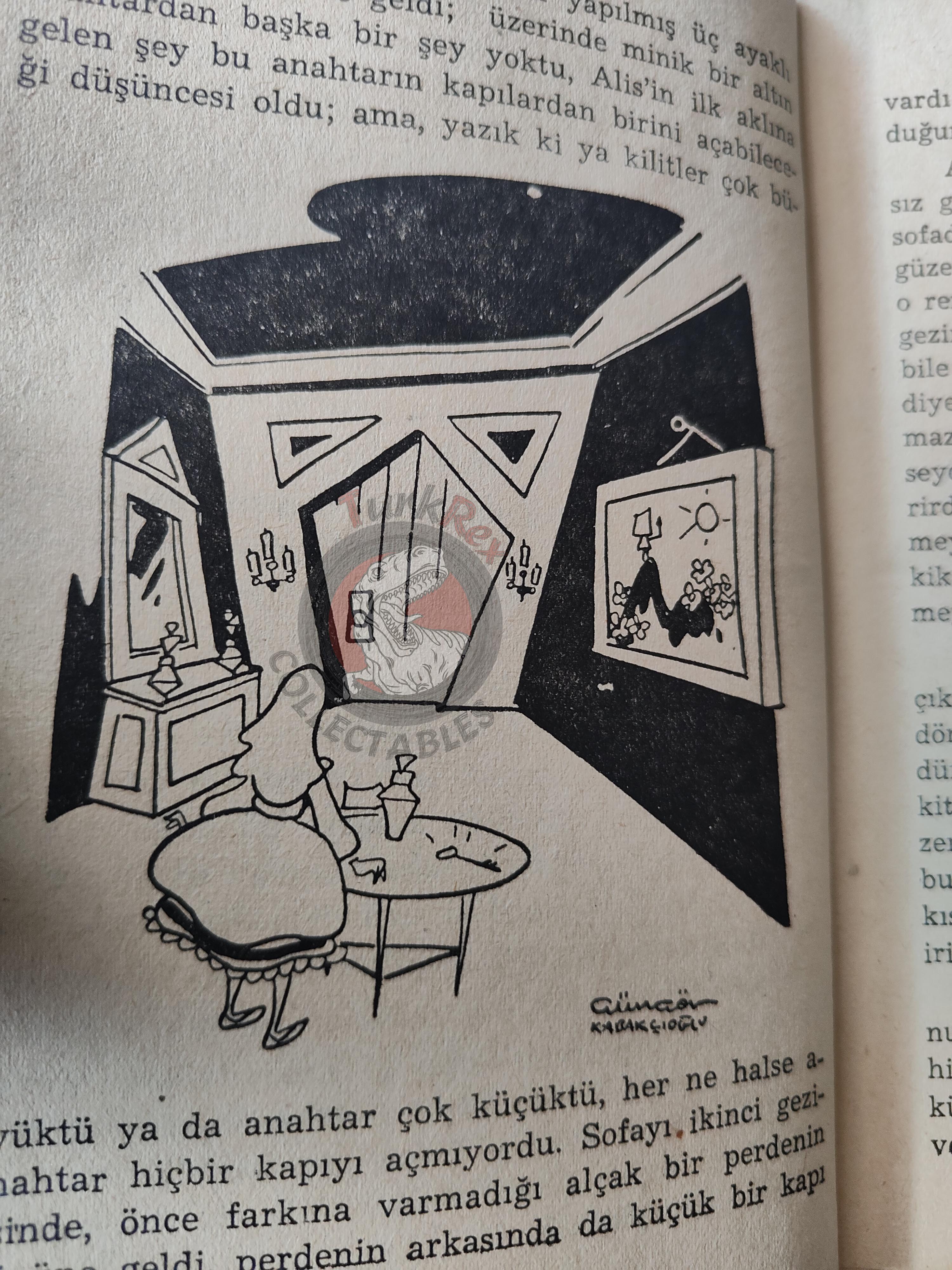 Lewis Carroll – Alice in Wonderland 1953 Turkish Book Turkey Illustrated