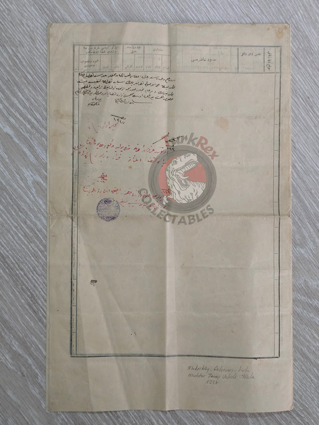 Ottoman 1911 Land Deed Plot in İstanbul Title Rum Greek Citizen Greece