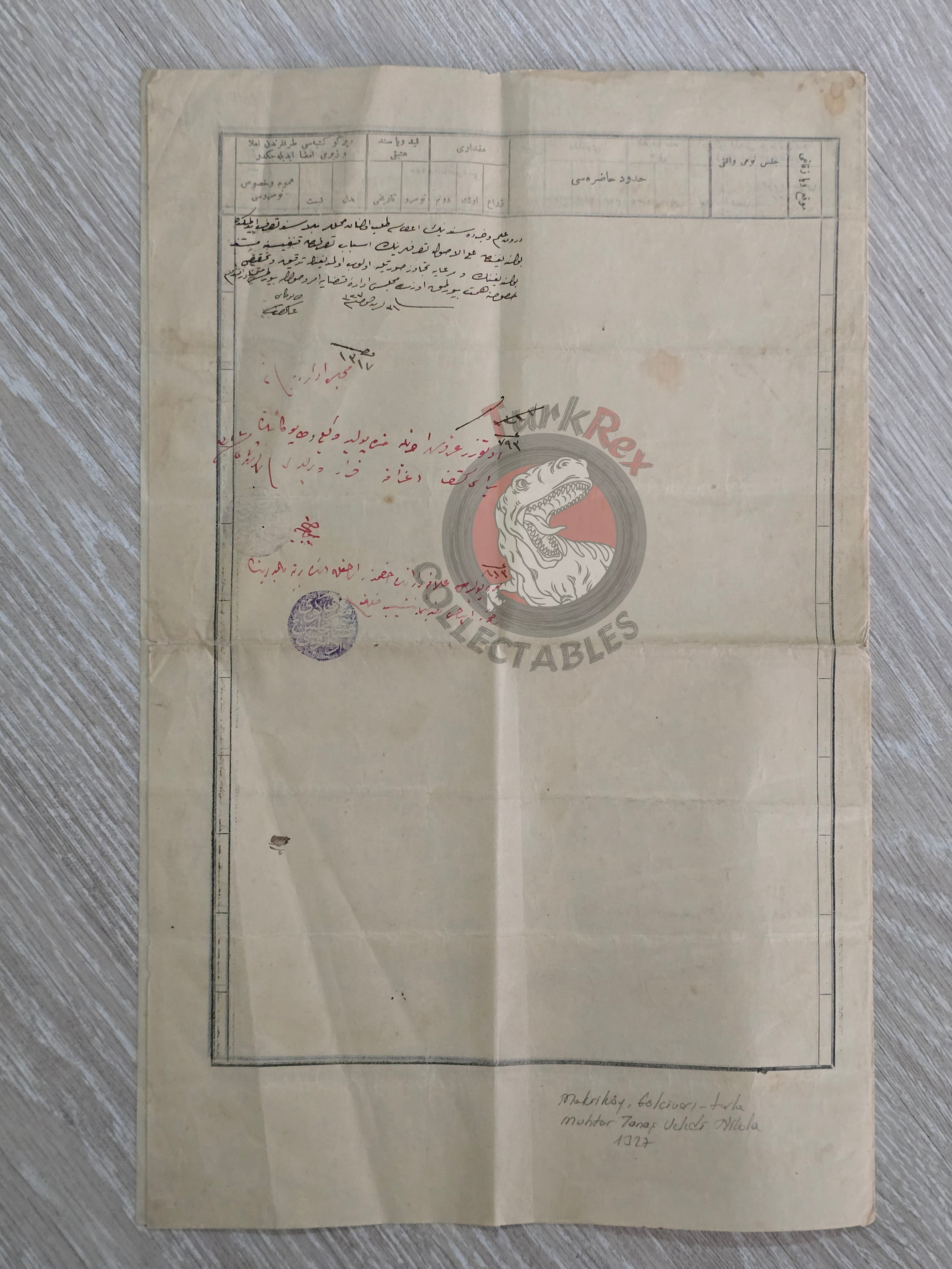 Ottoman 1911 Land Deed Plot in İstanbul Title Rum Greek Citizen Greece