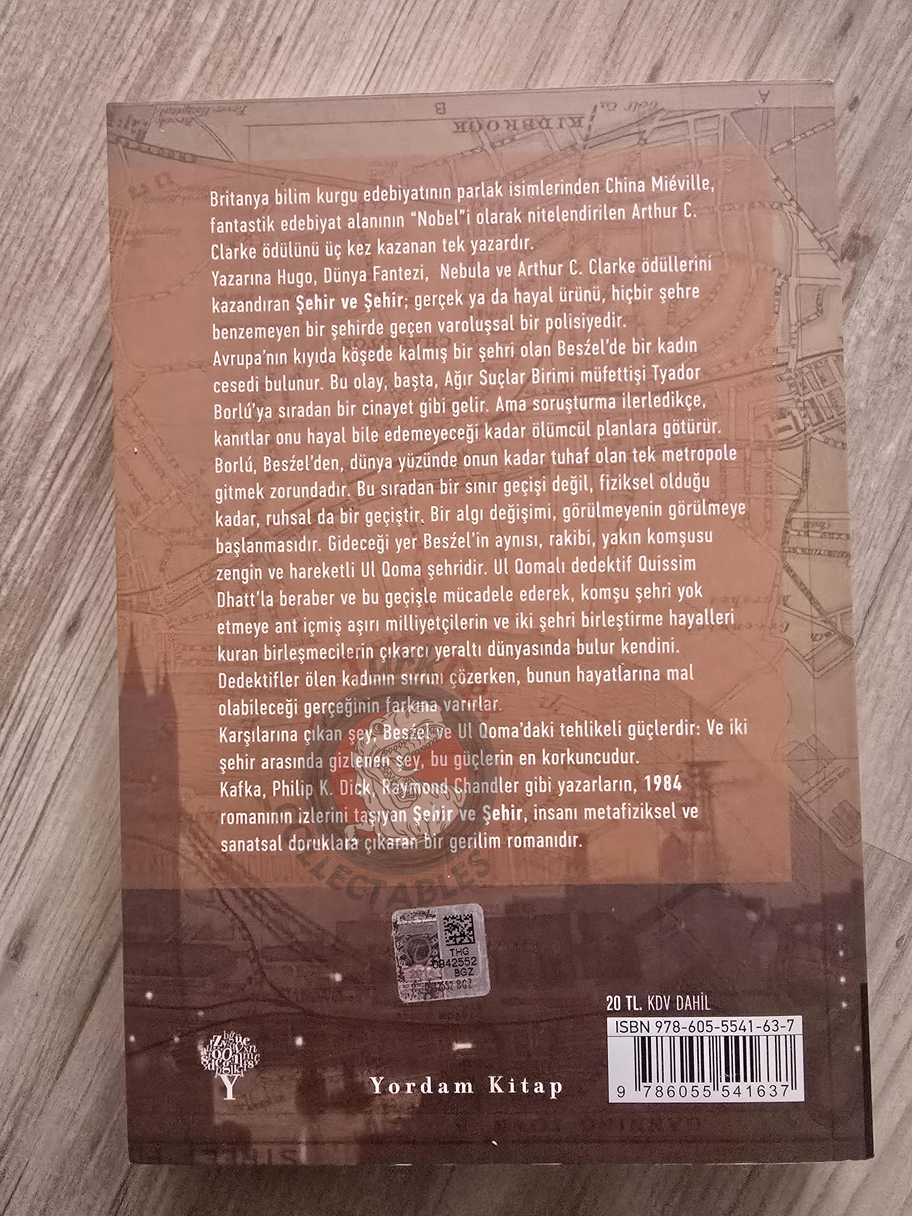 China Miéville – The City & The City 2013 Turkish Book Turkey