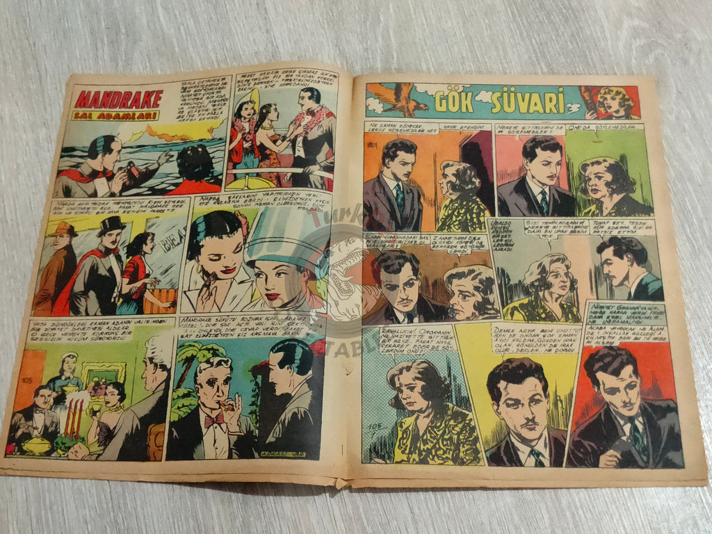 Binbir Roman #105 1950 Victor Hugo 93 - Mandrake Turkish Comic Mag Turkey