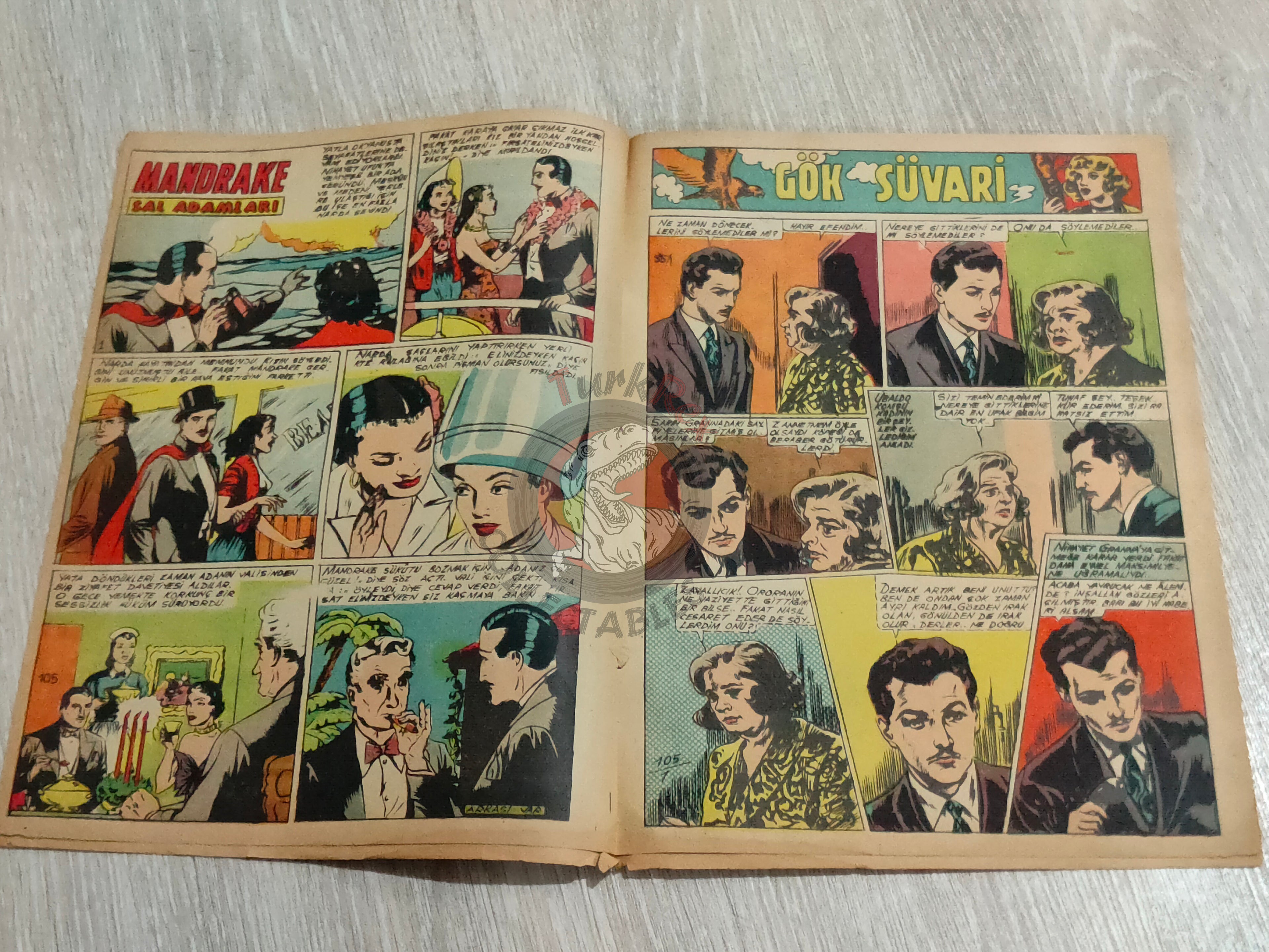 Binbir Roman #105 1950 Victor Hugo 93 - Mandrake Turkish Comic Mag Turkey