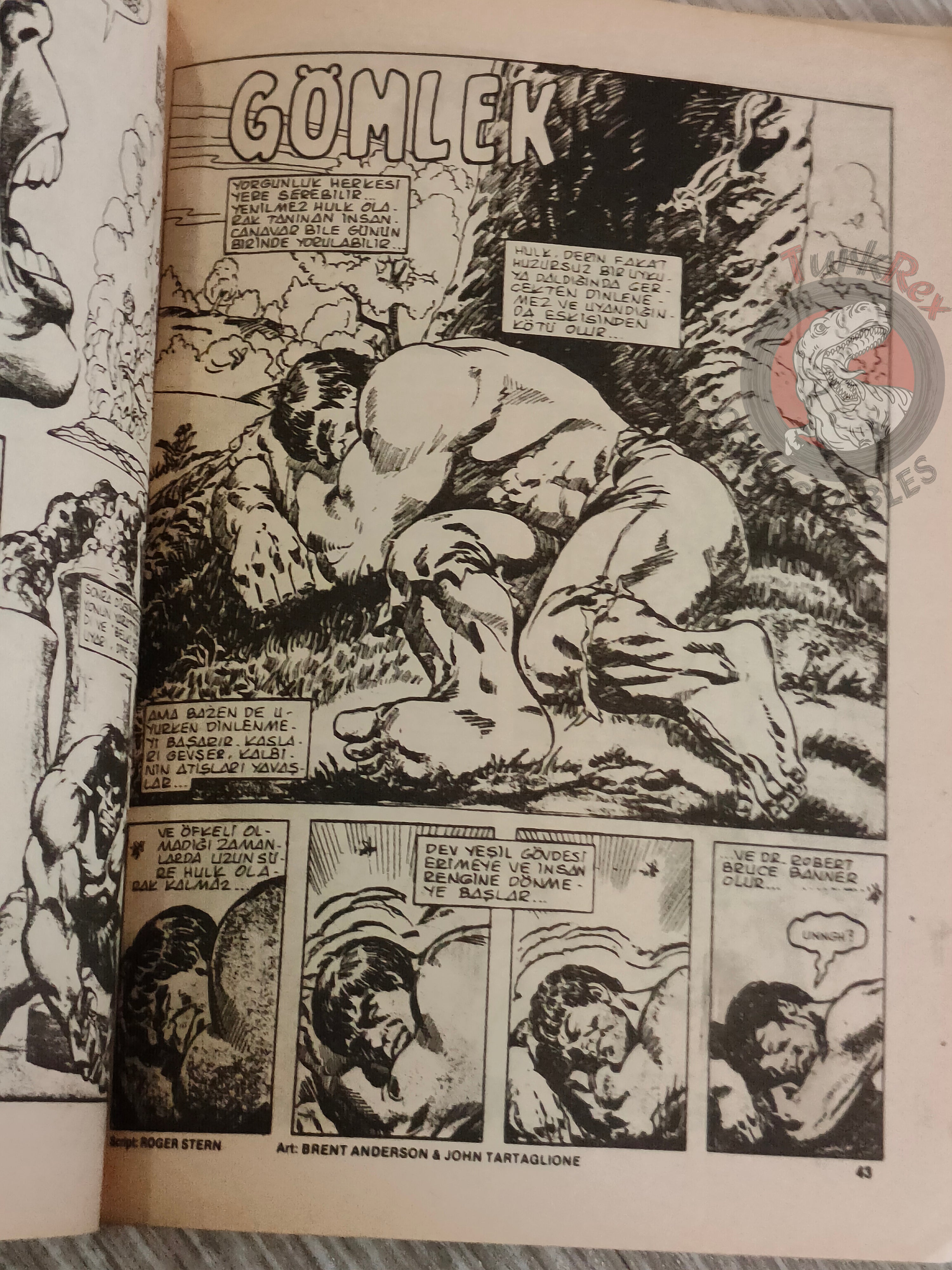 Hulk #1 1987 Turkish Comic Turkey cover #20