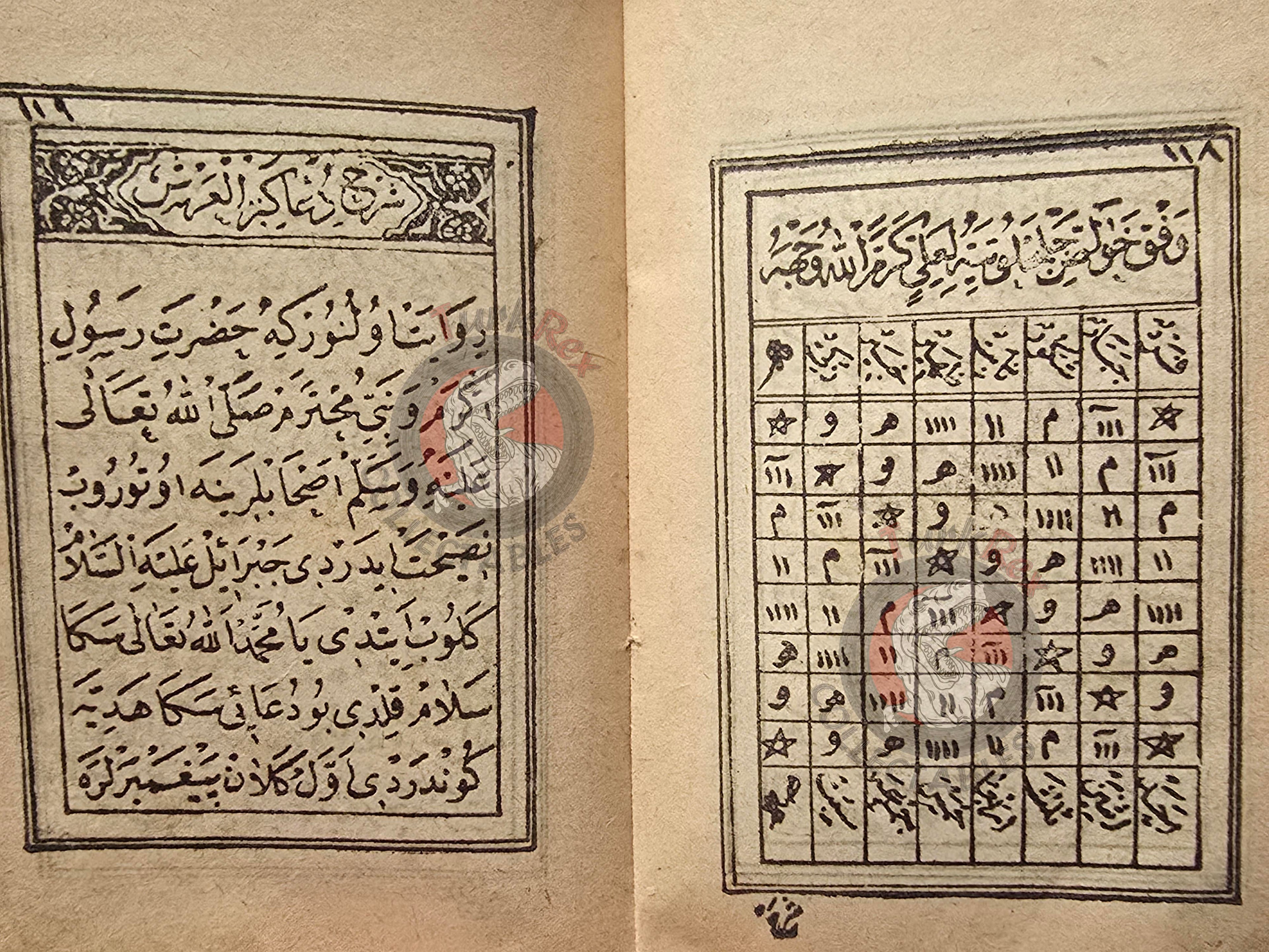 Ottoman 1896 Islamic Occult Havass Vefq Spells Charm Book Islam Talisman Prayer Al-An'am