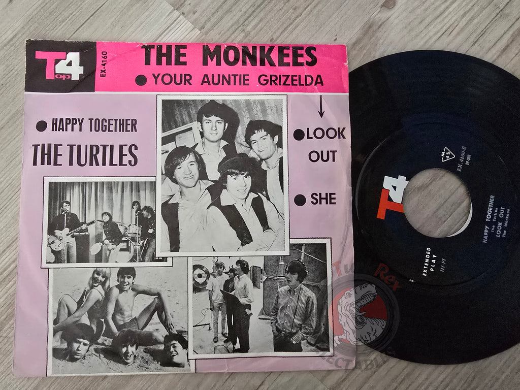 The Monkees / The Turtles – Your Auntie Grizelda 7" Iran Pressing Vinyl Iranian Edition