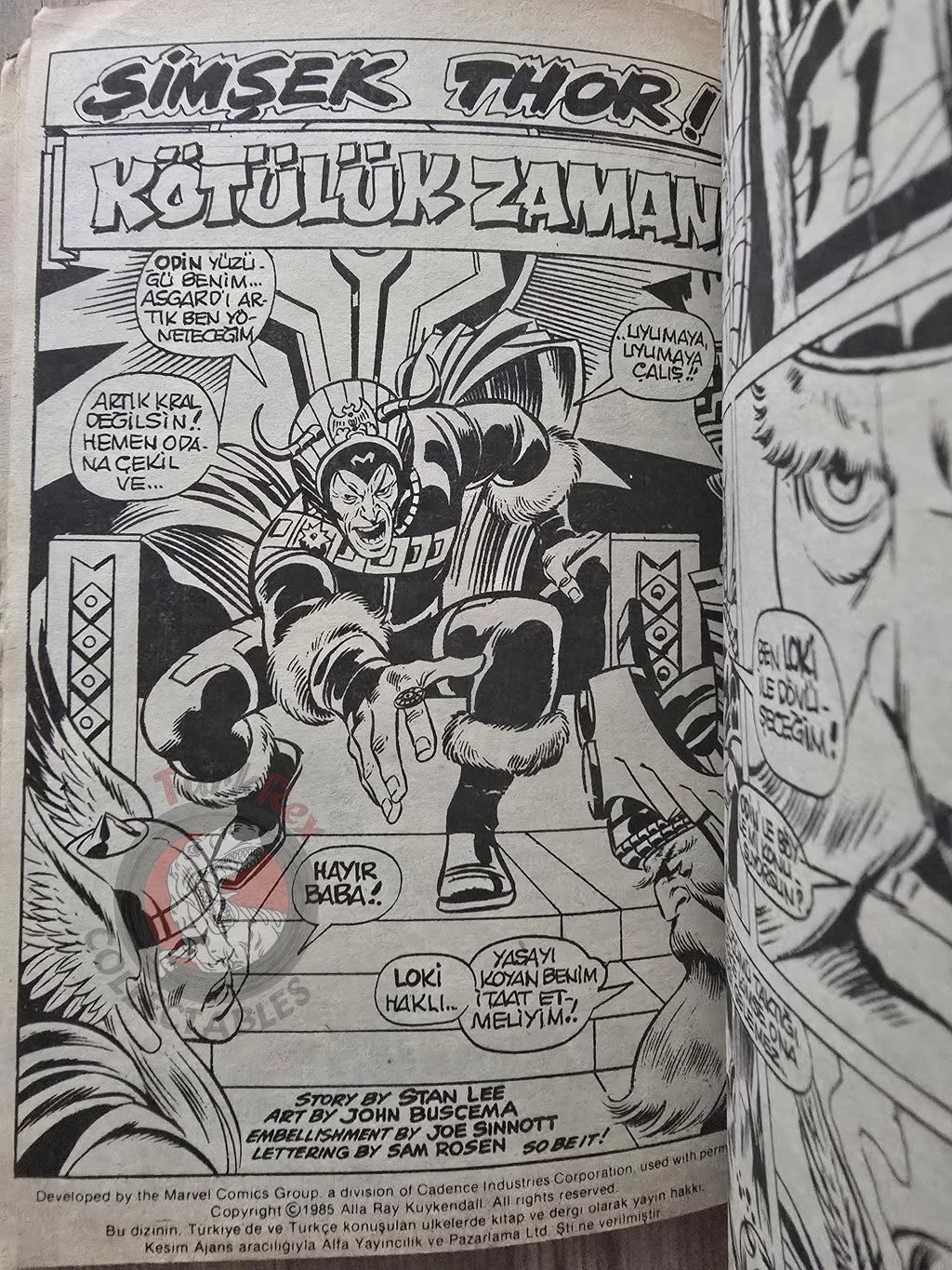 Thor Vol #2 1987 Turkish Comic Turkey The Mighty Thor #188–196 cover #180