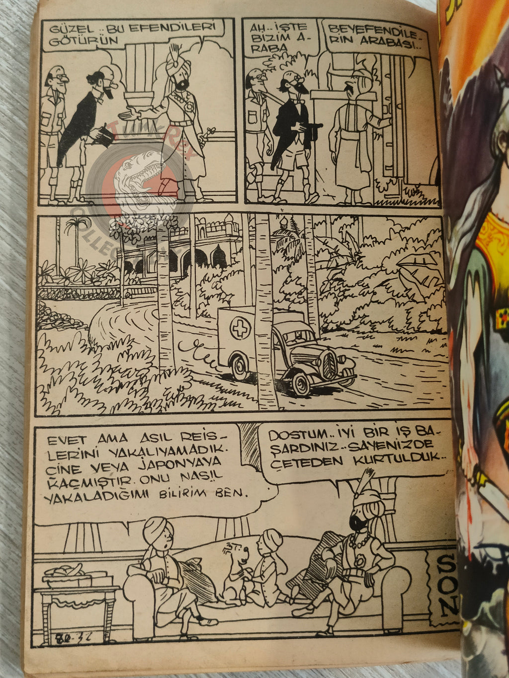 Tintin –  Cigars of the Pharaoh 1973 Turkish Edition Comic Turkey