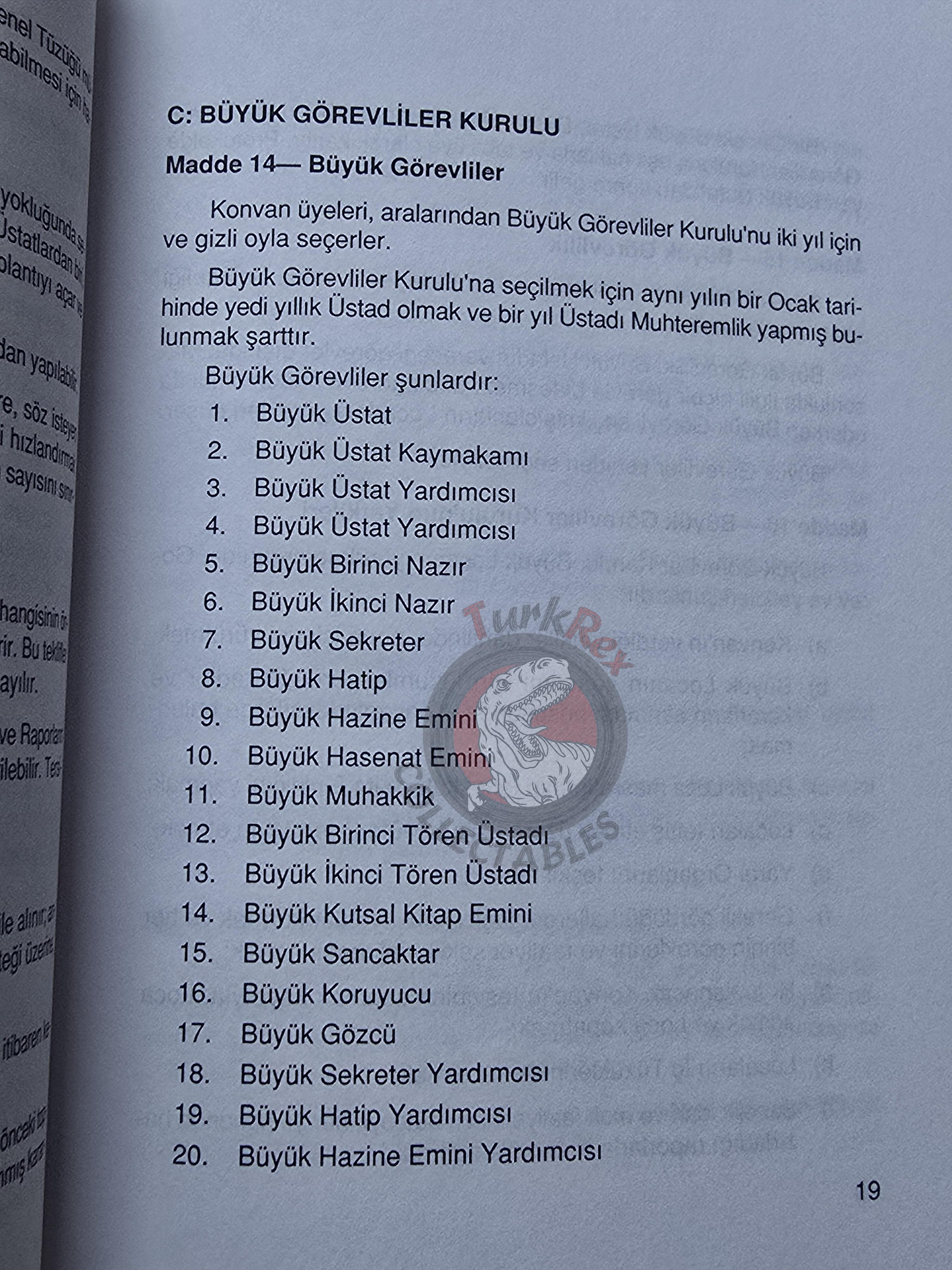 Basic Principles of Freemasonry and Constitution of the Grand Lodge 2006 Masonic Masons Turkish Turkey