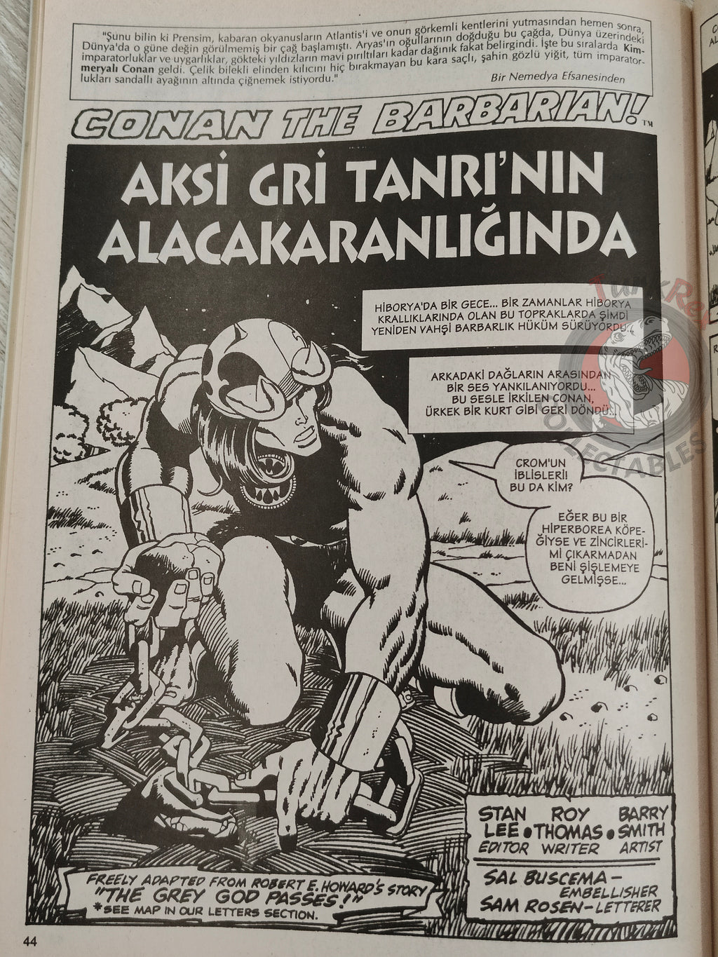 Conan #3 The Savage Sword of Conan #64 Turkish Comic Turkey The Barbarian #3