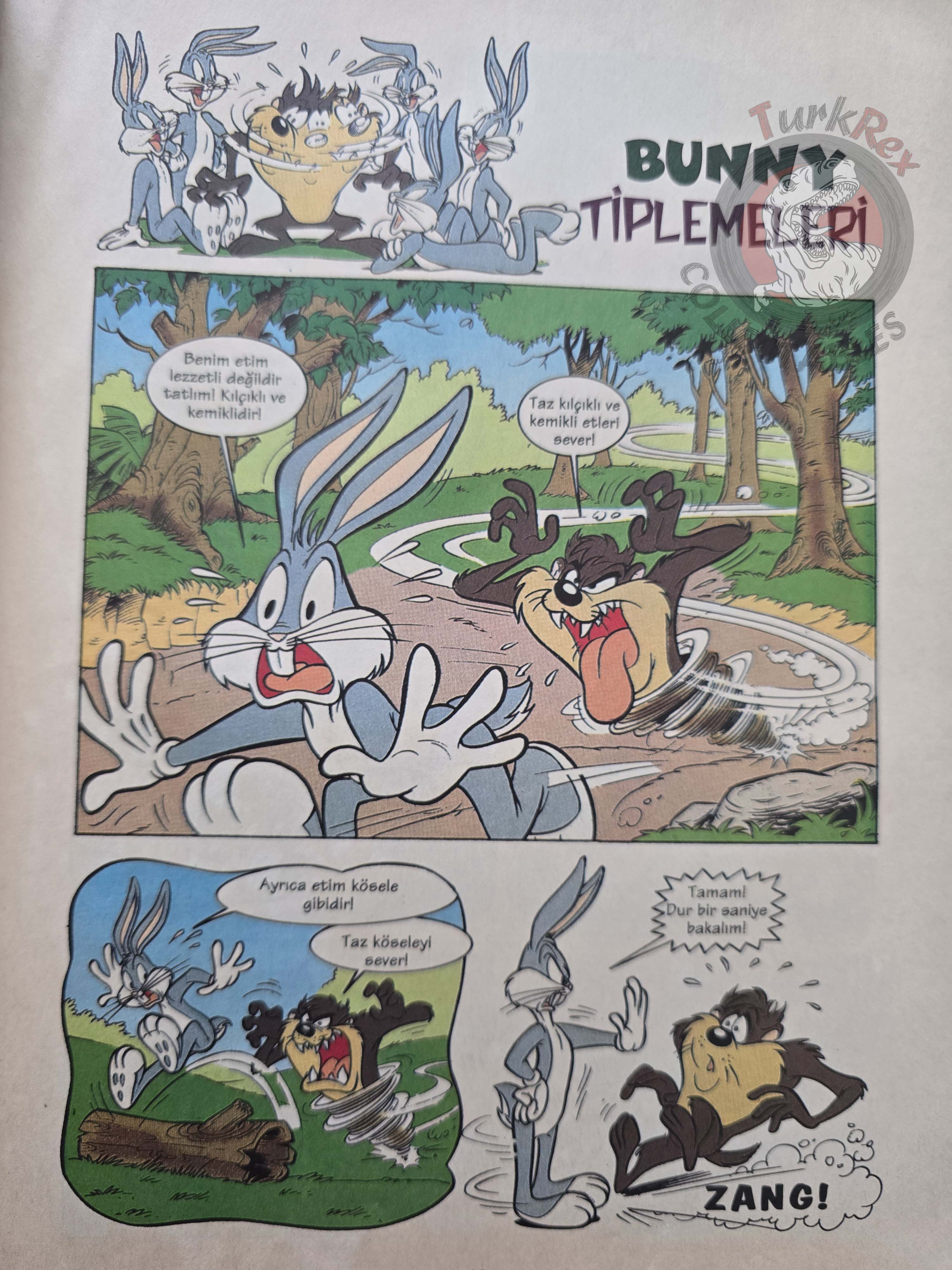 Tazmanian Devil - Bugs Bunny Looney Tunes 1999 Turkish Comic Turkey Warner Bros