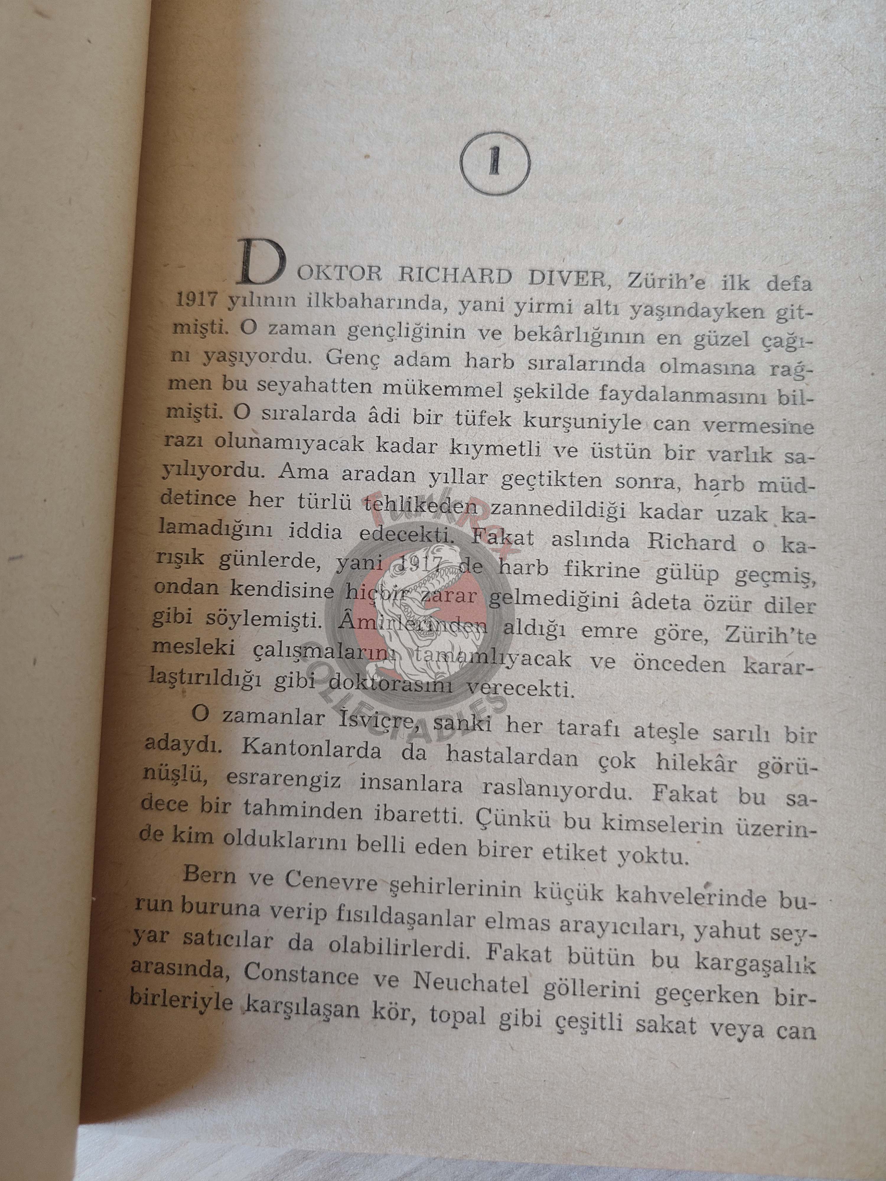 F. Scott Fitzgerald  – Tender Is the Night 1962 1st Turkish Book Turkey