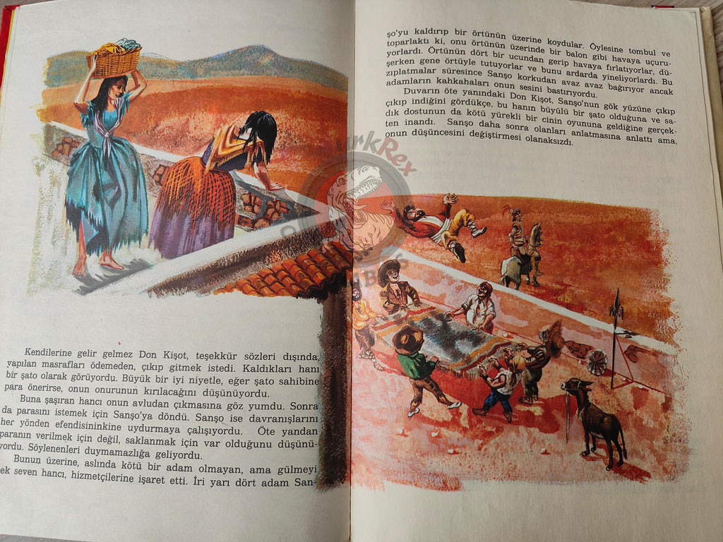 Miguel de Cervantes – Don Quixote 1980s HC Turkish Book Turkey Illustrated Philippe Degrave