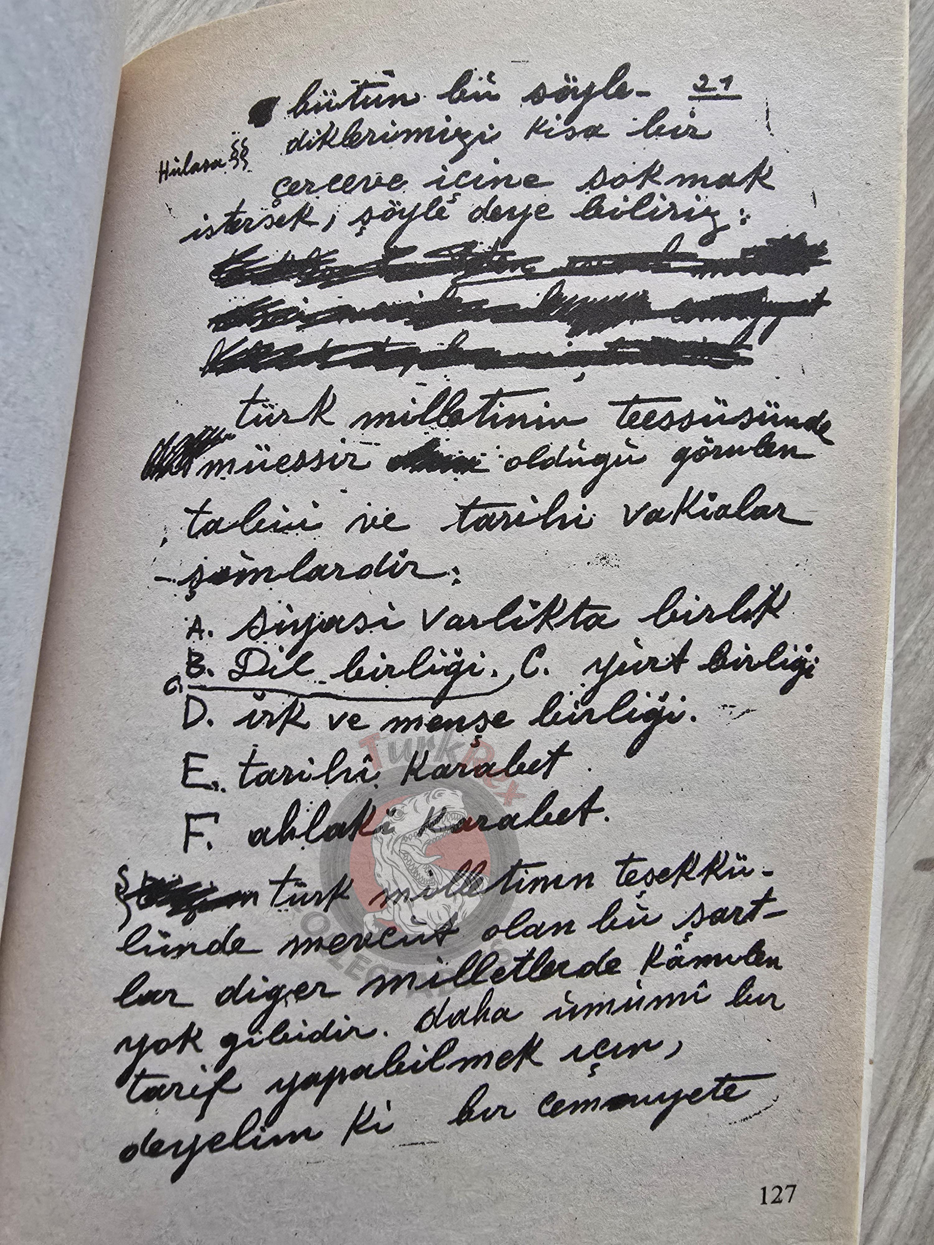 Afet İnan – What I Wrote from M. Kemal Atatürk 1998 Turkish Book Turkey