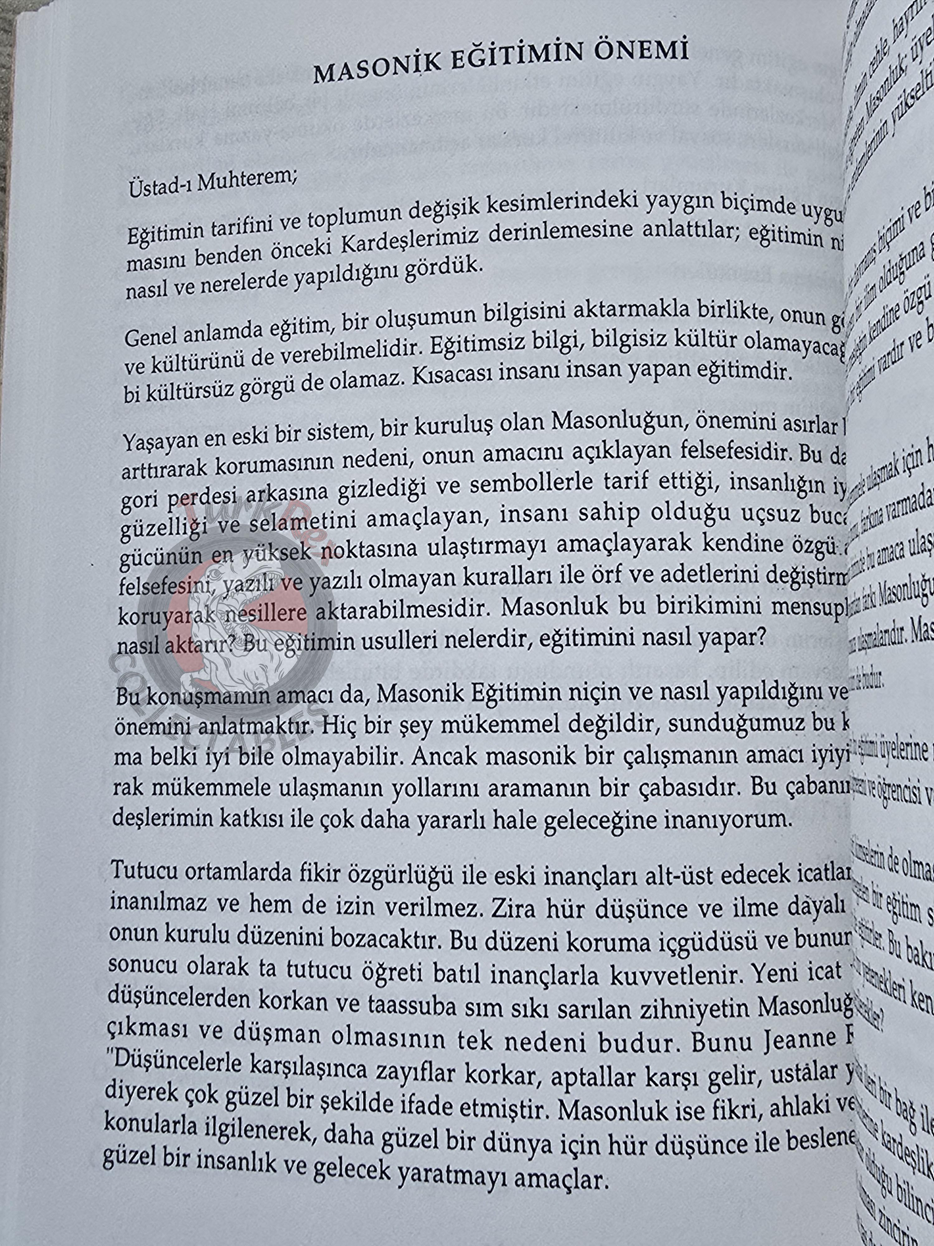 Turkish Freemasonry Başkent Lodge Panel 1996 Booklet Masonic Masons of Turkey Signed