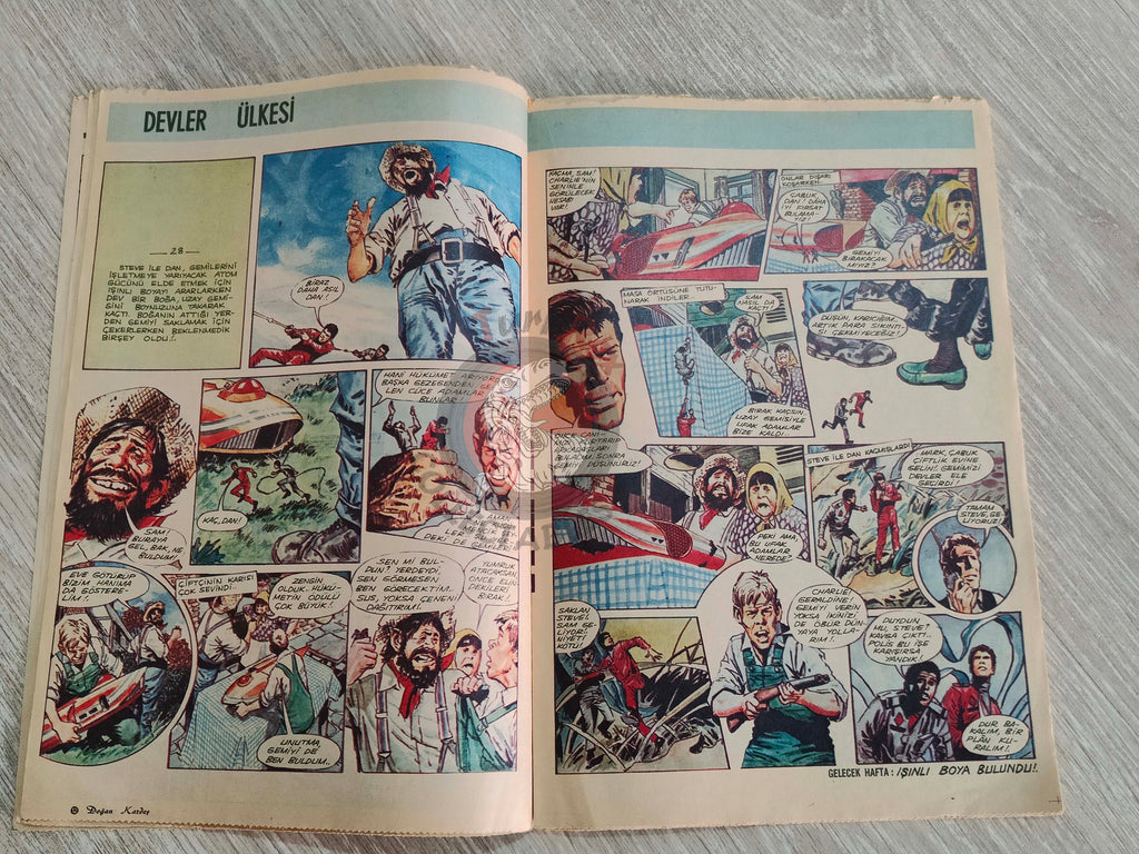 Doğan Kardeş 1971 Magazine #30 Turkish Comic Turkey William Tell Alice In Wonderland Flintstones