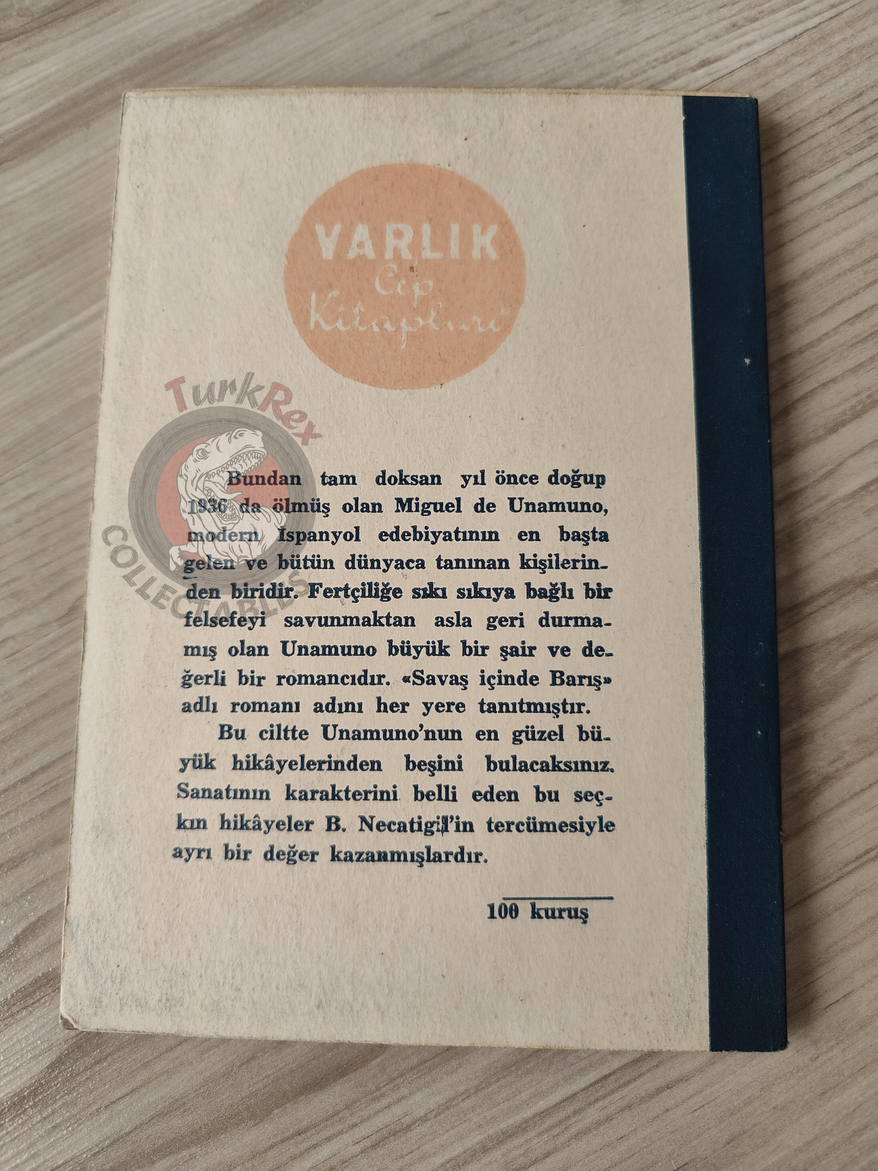 Miguel de Unamuno – Un Pobre Hombre Rico 1954 1st Turkish Book Turkey